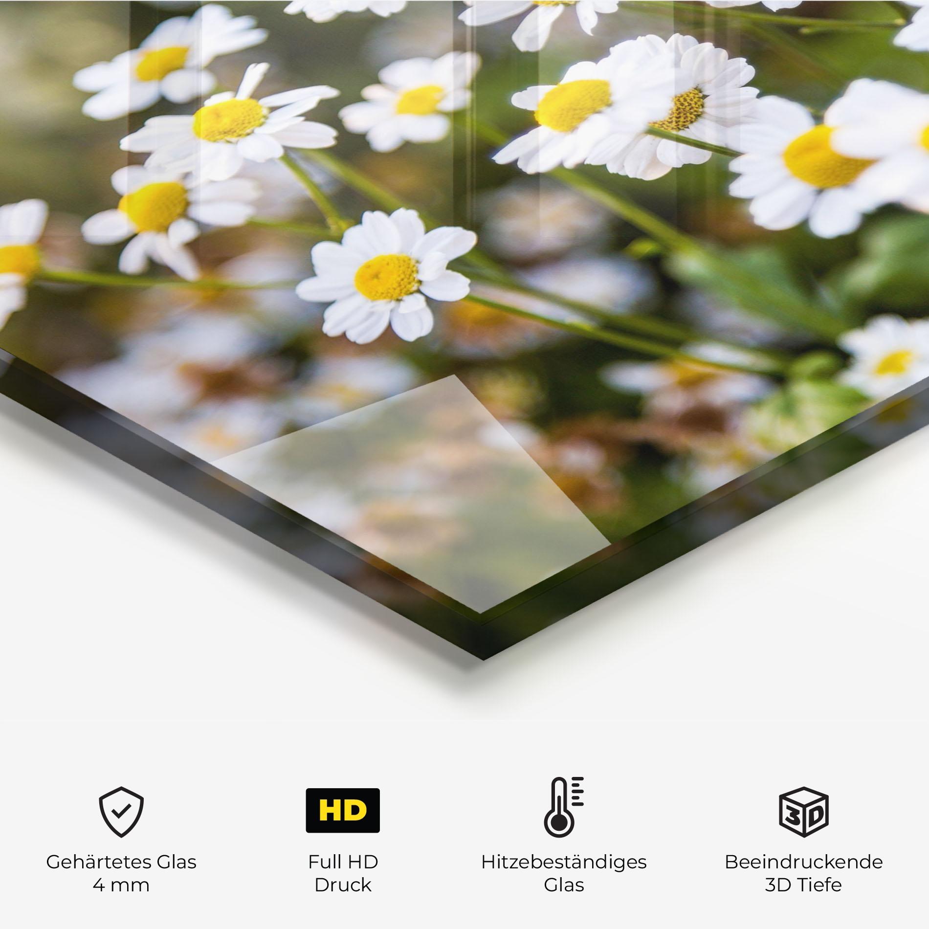 Küchenrückwand Glas Flowers Garden mockup 2