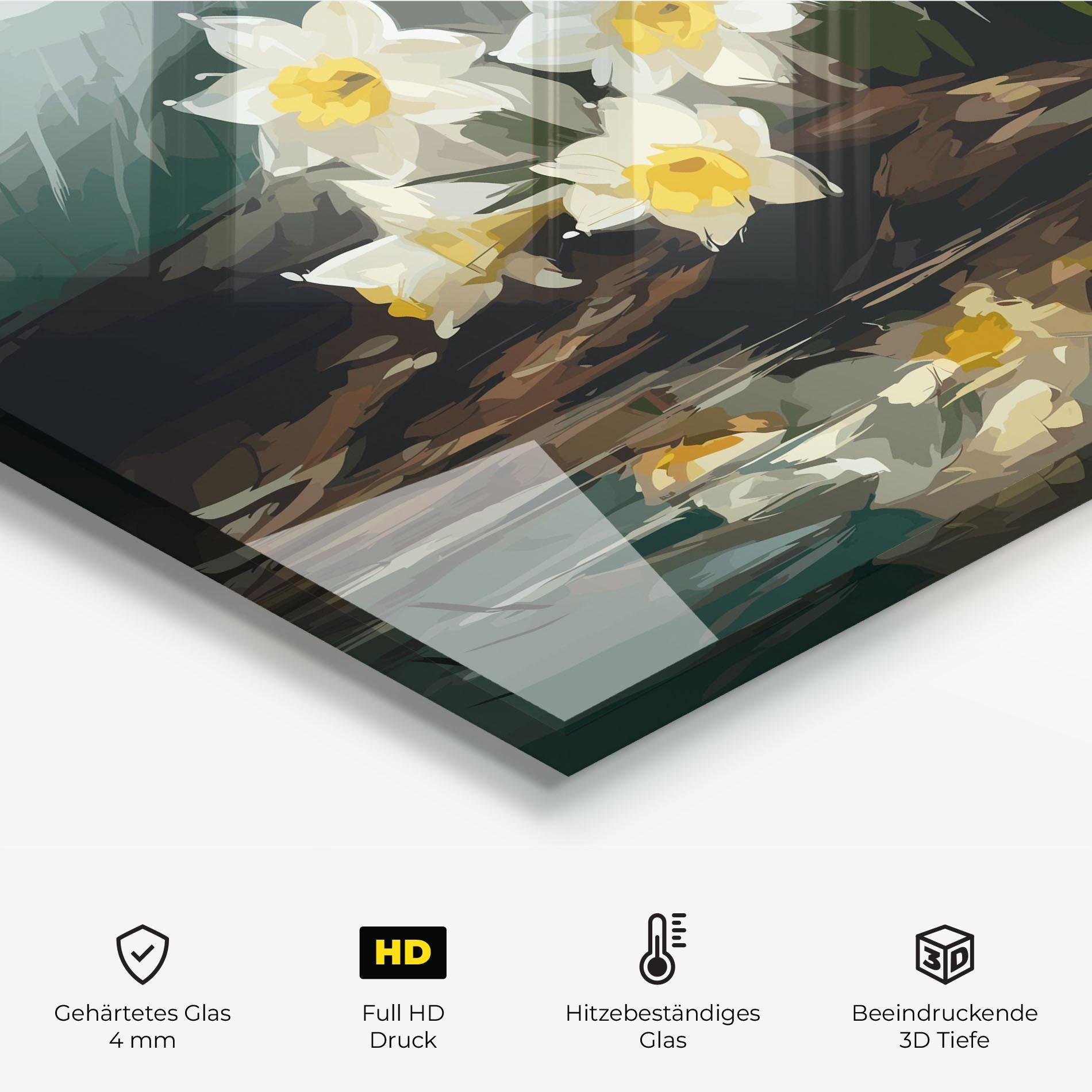 Küchenrückwand Glas Wild Lake Plant mockup 2