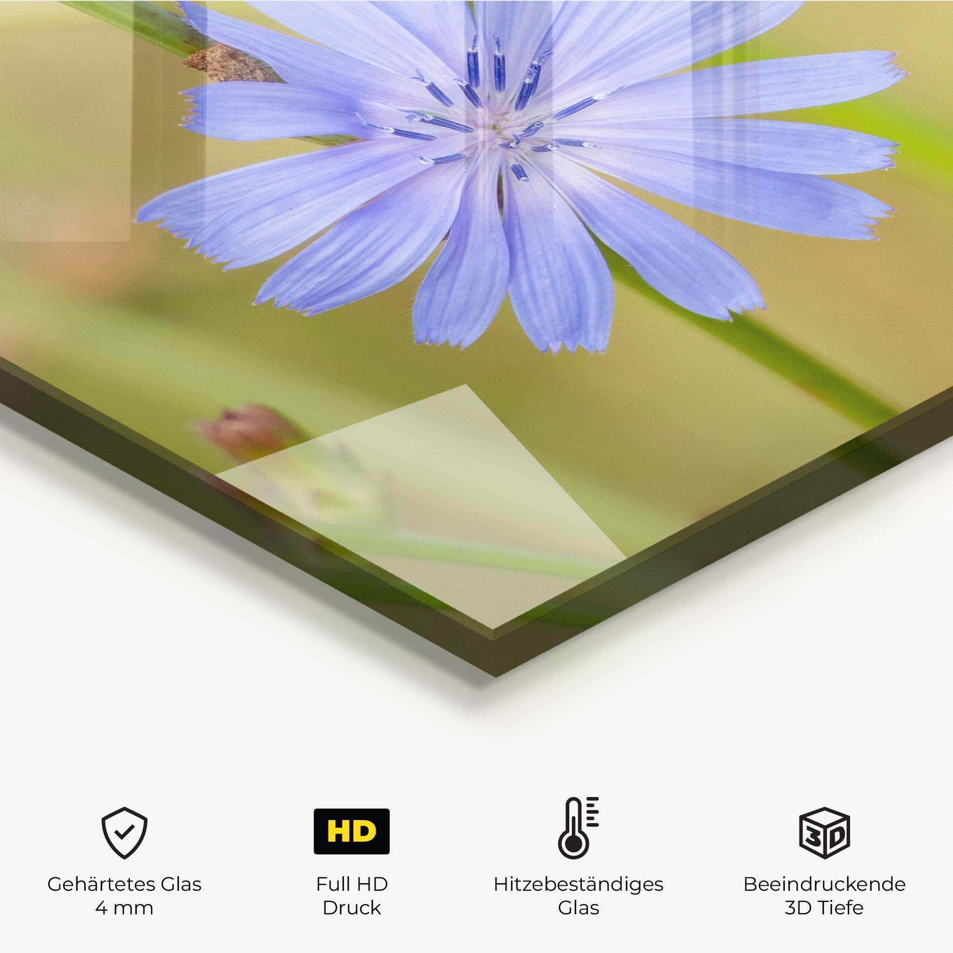 Küchenrückwand Glas Wild Purple Blue mockup 2