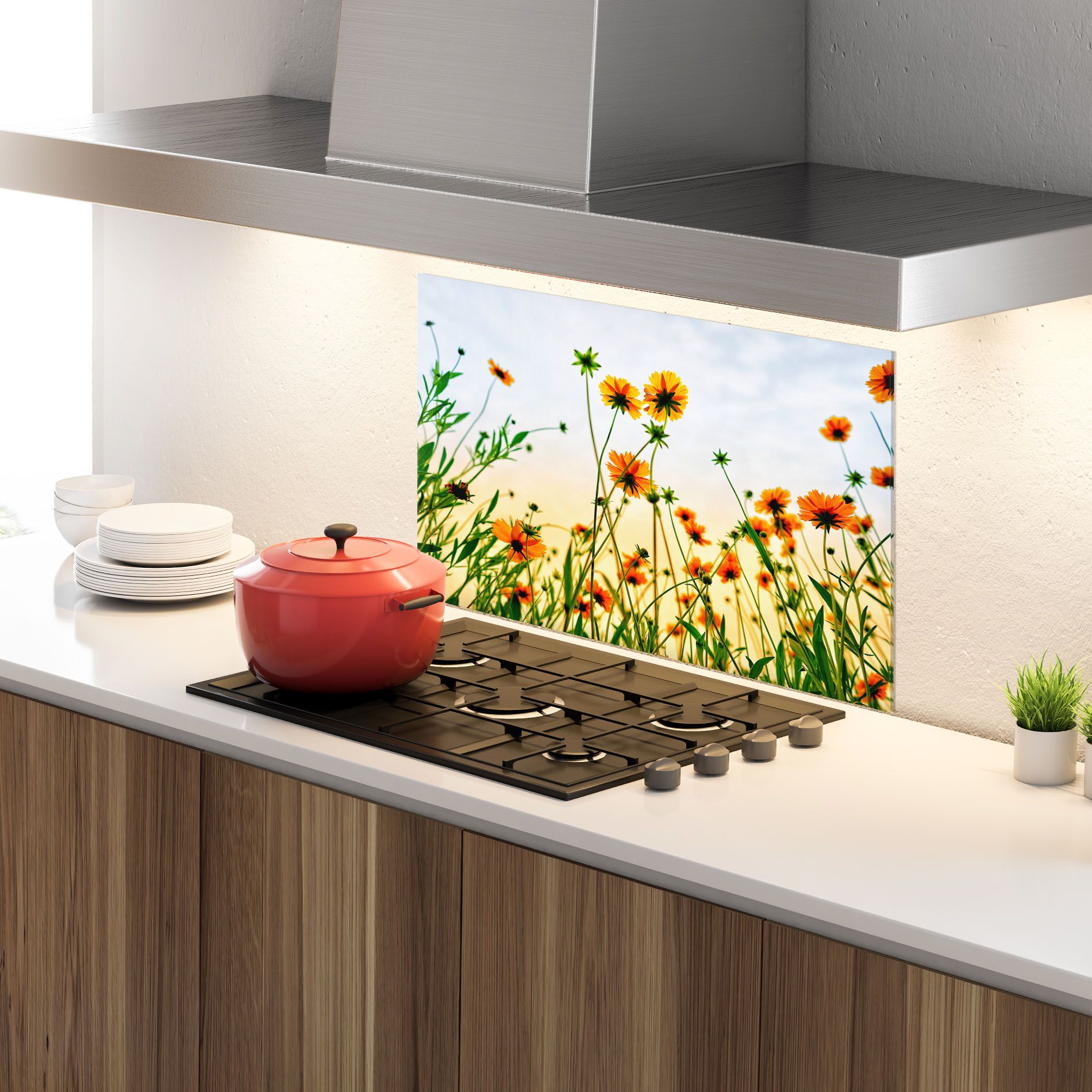 Orange Wild Flowers mockup 4