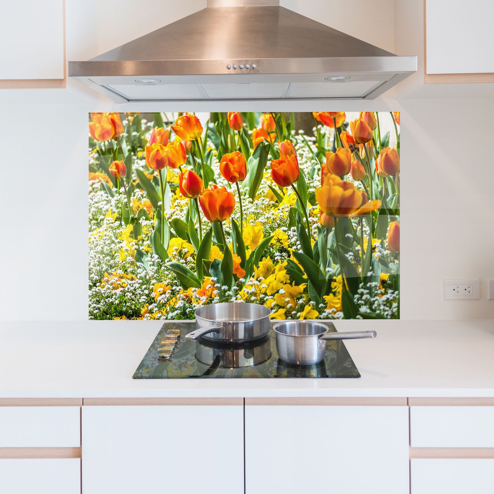 Colorful Tulips Garden mockup 5