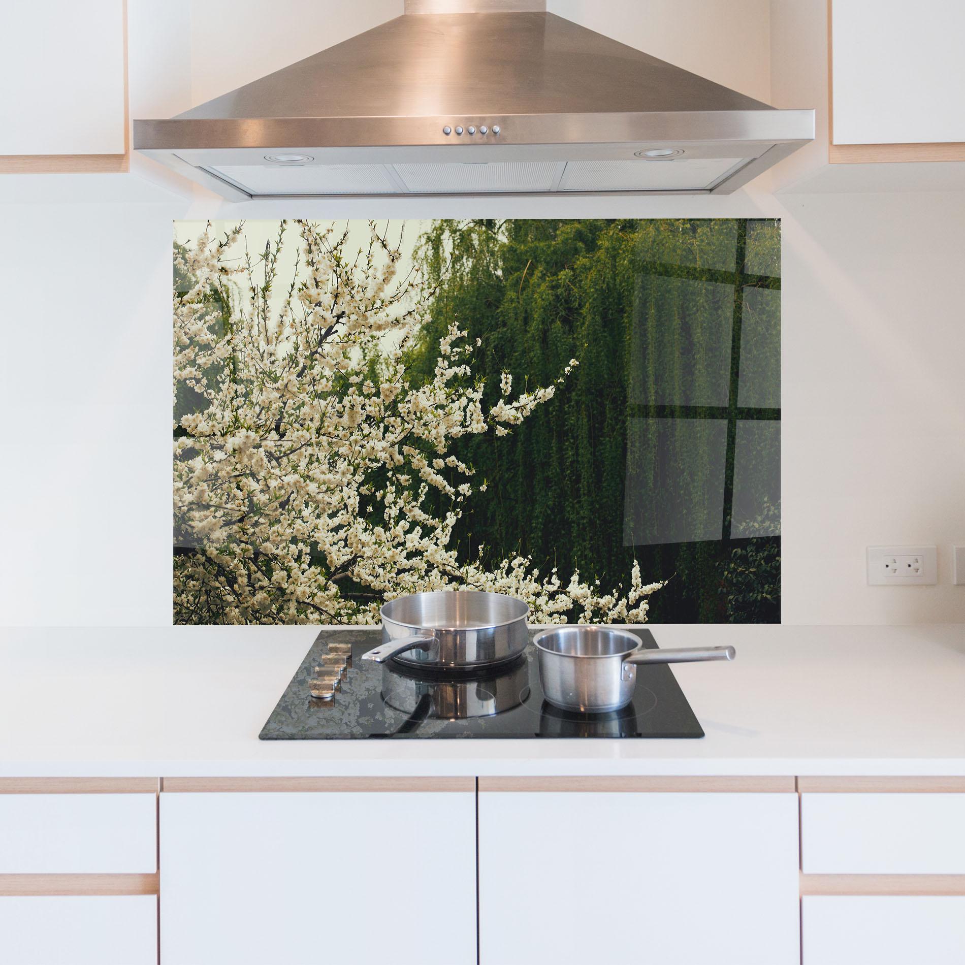 Küchenrückwand Glas Nature Veiw Tree mockup 5