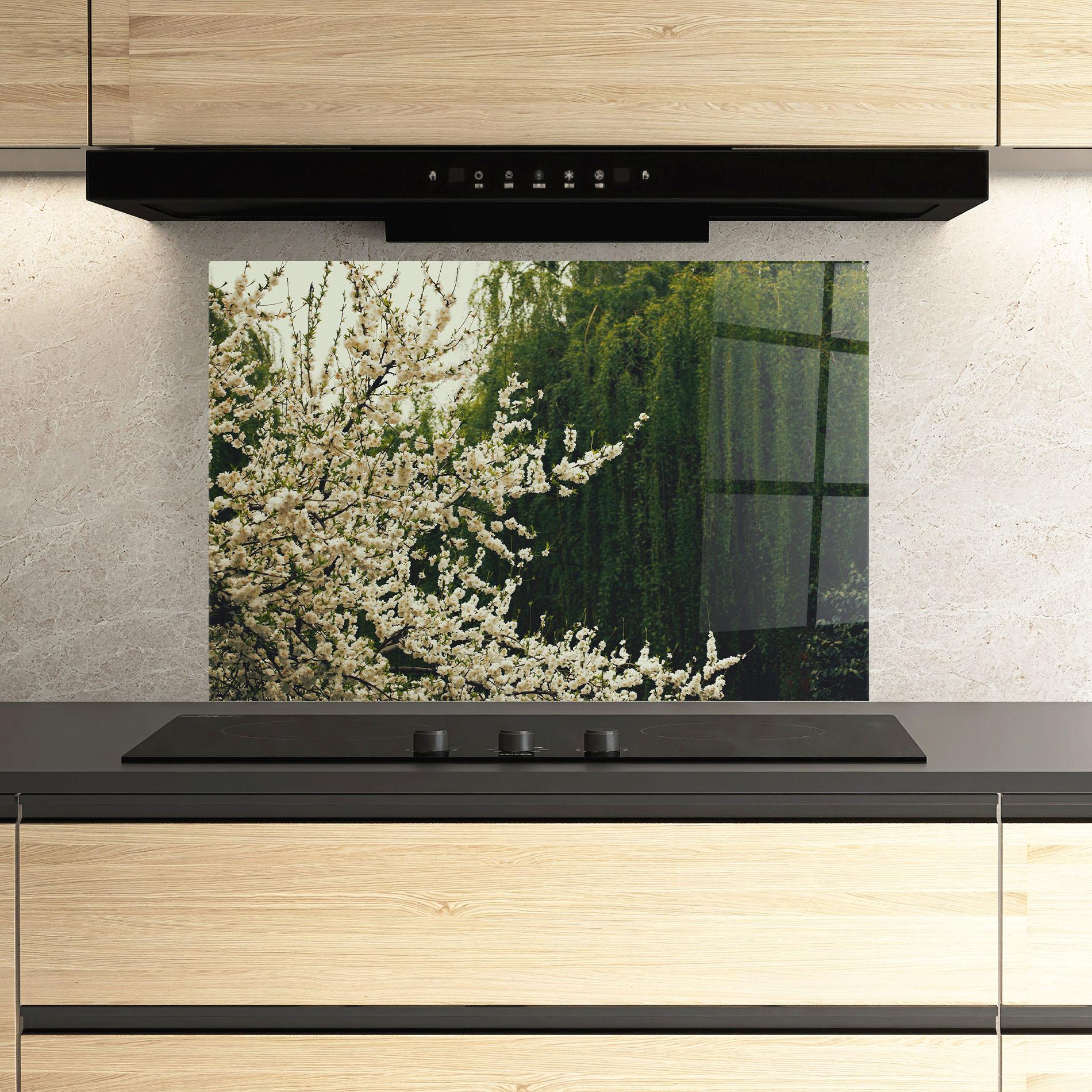 Küchenrückwand Glas Nature Veiw Tree mockup 3