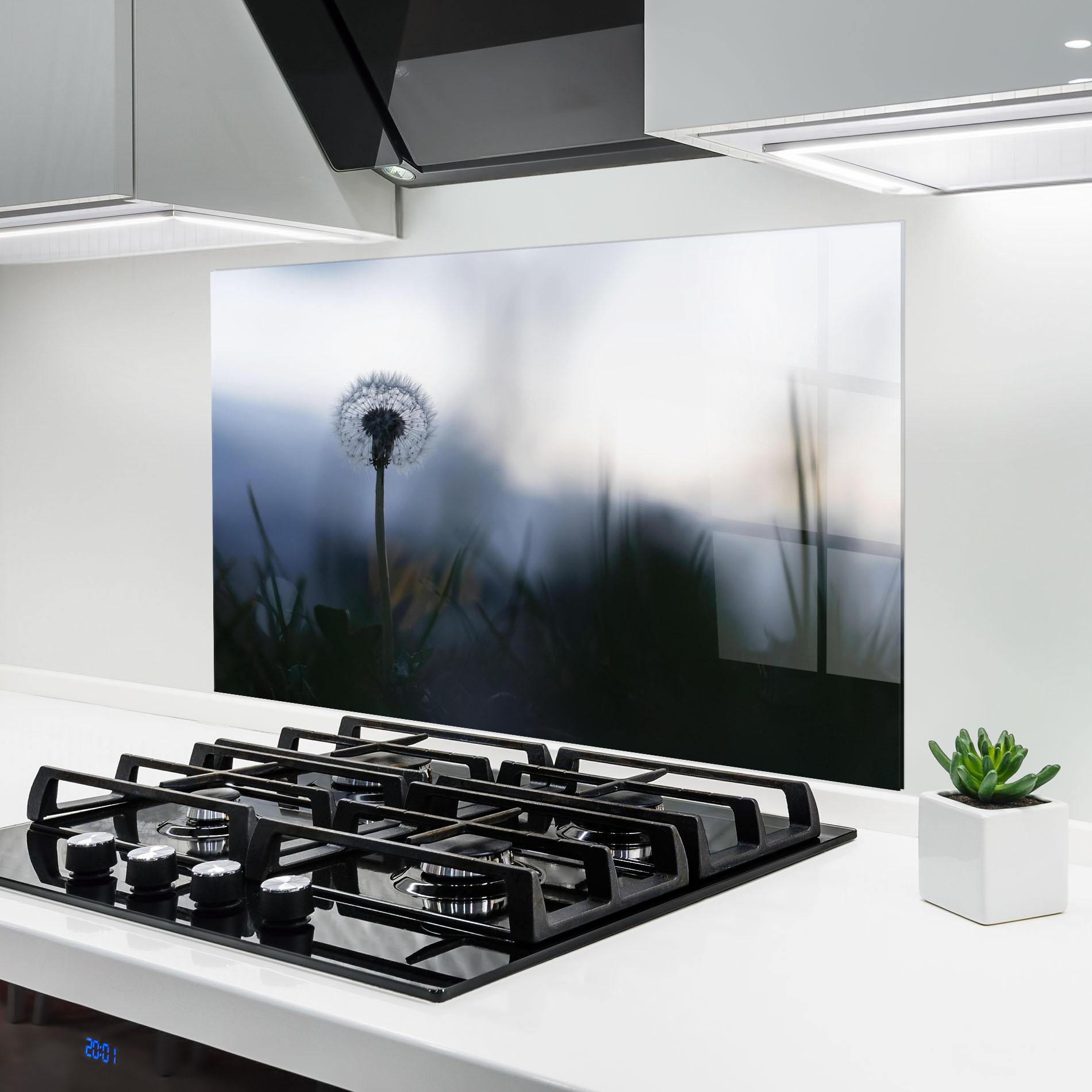 Küchenrückwand Glas Dandelion Wild View mockup 6