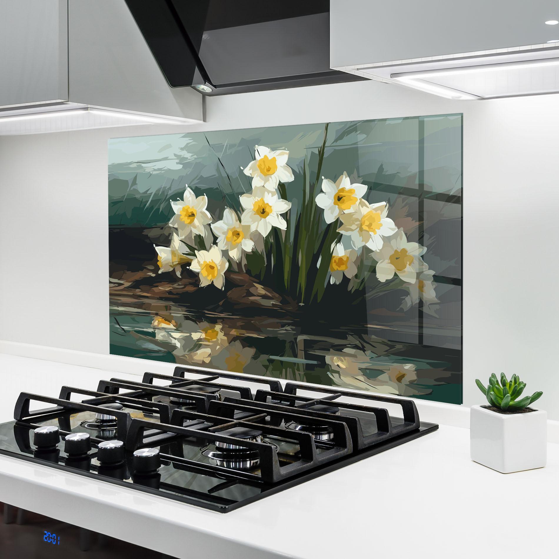 Küchenrückwand Glas Wild Lake Plant mockup 6