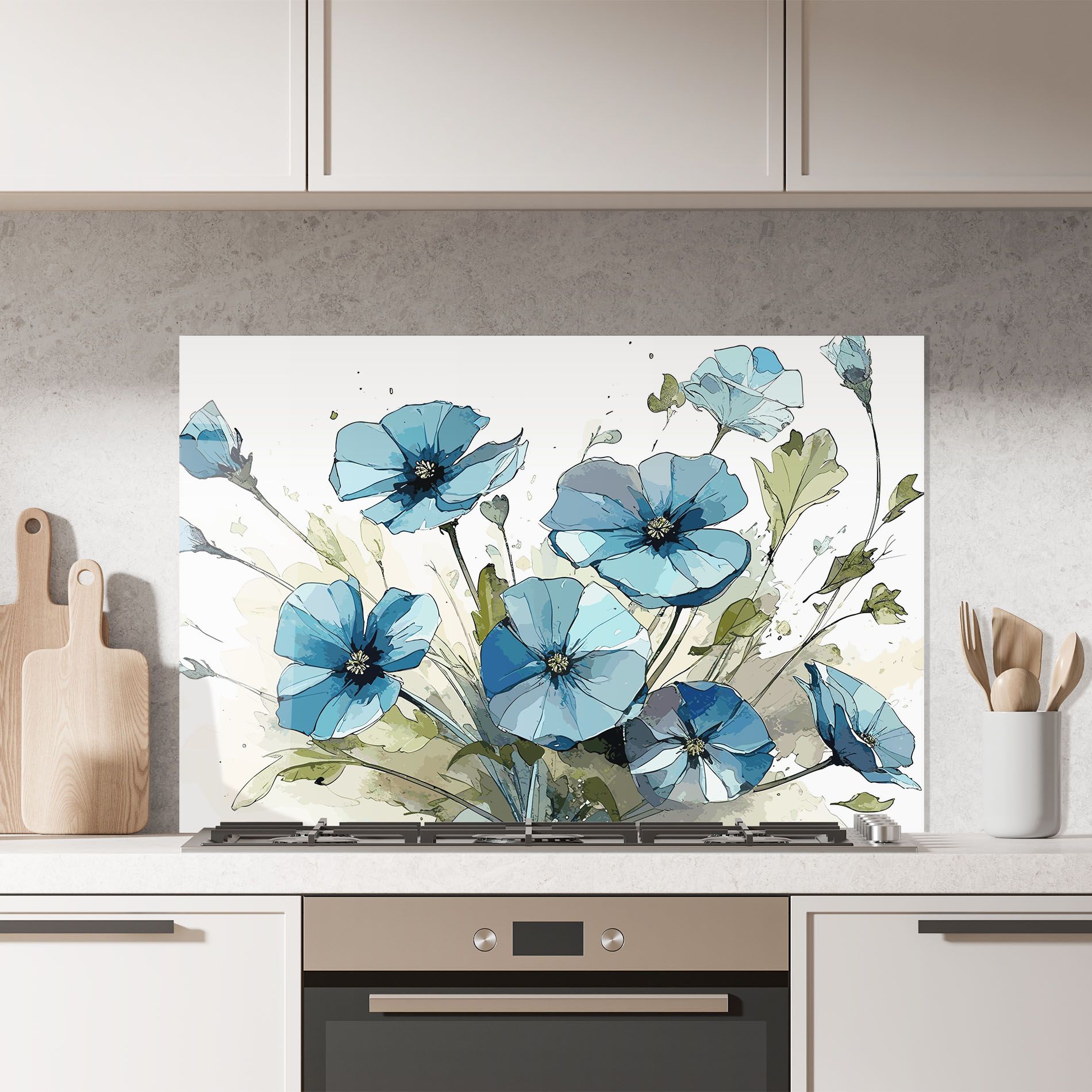 Blue Wild Plant mockup 7