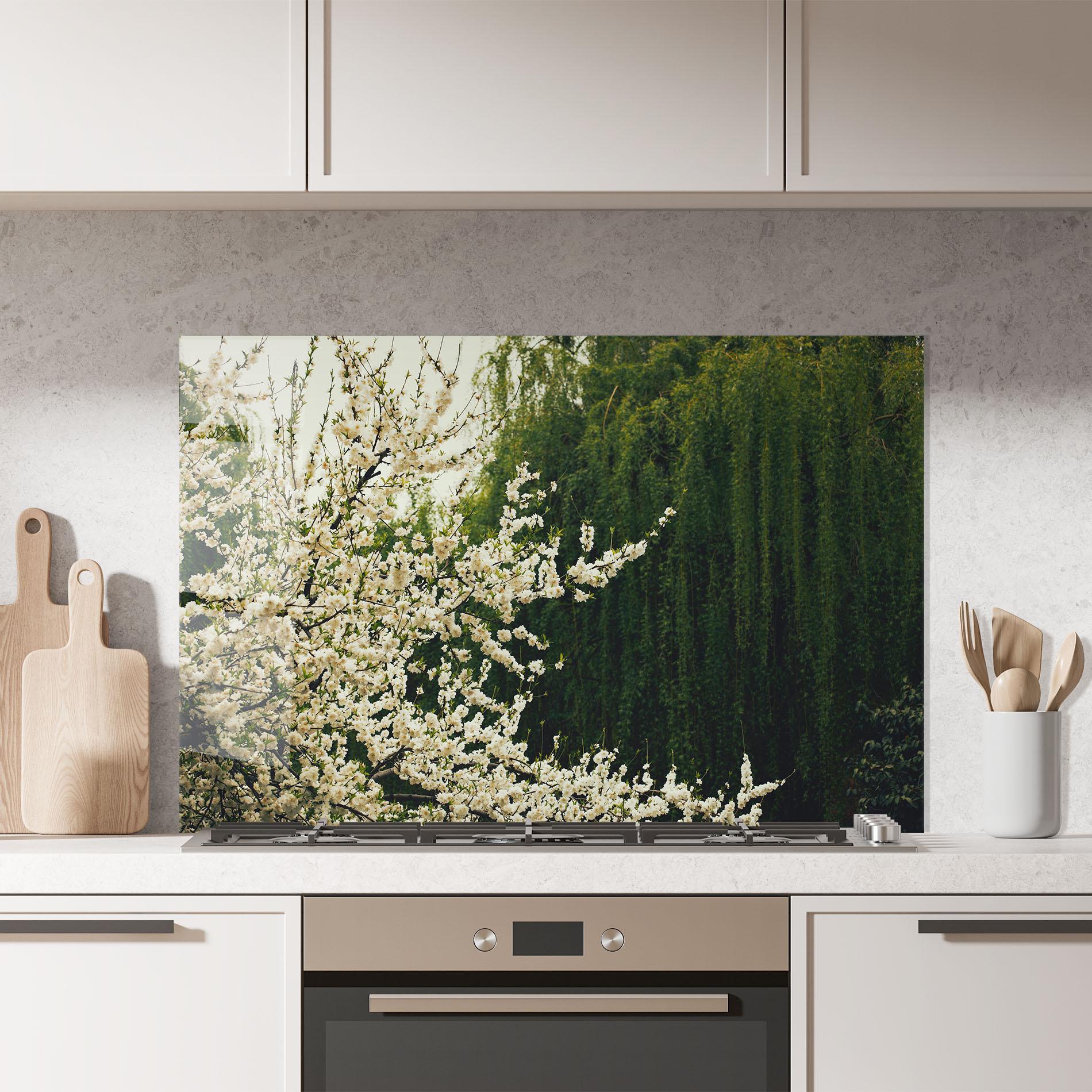 Küchenrückwand Glas Nature Veiw Tree mockup 7