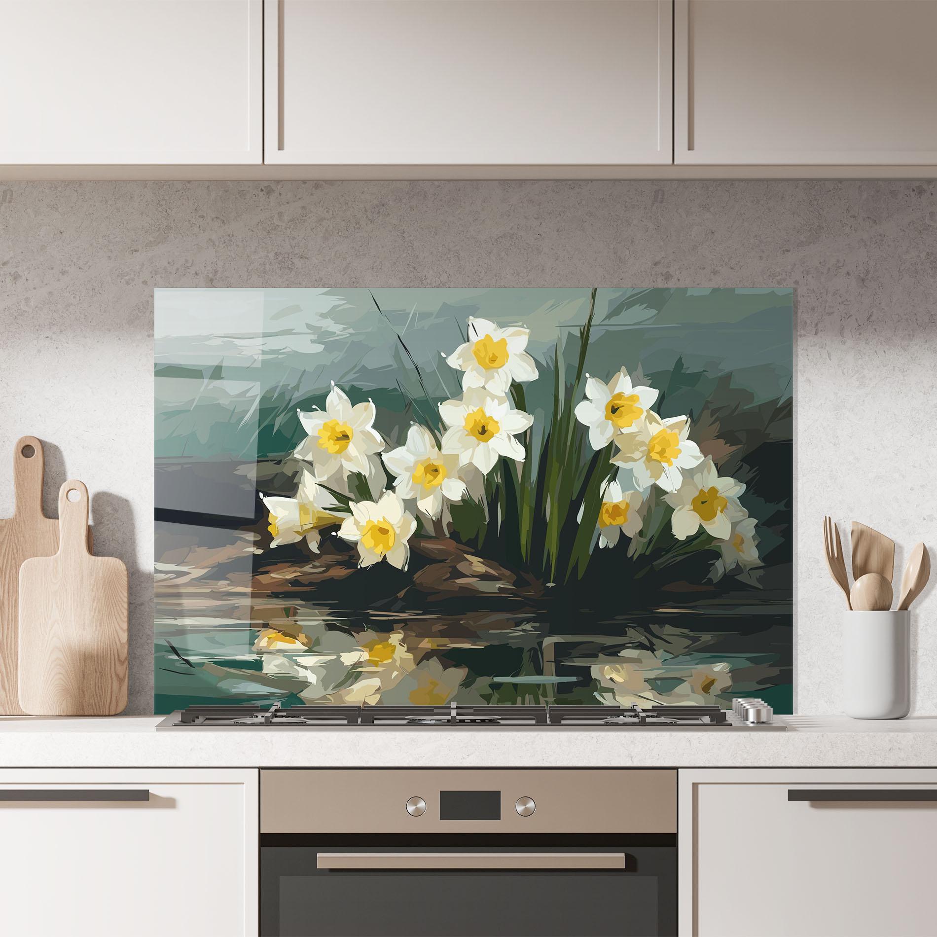 Küchenrückwand Glas Wild Lake Plant mockup 7