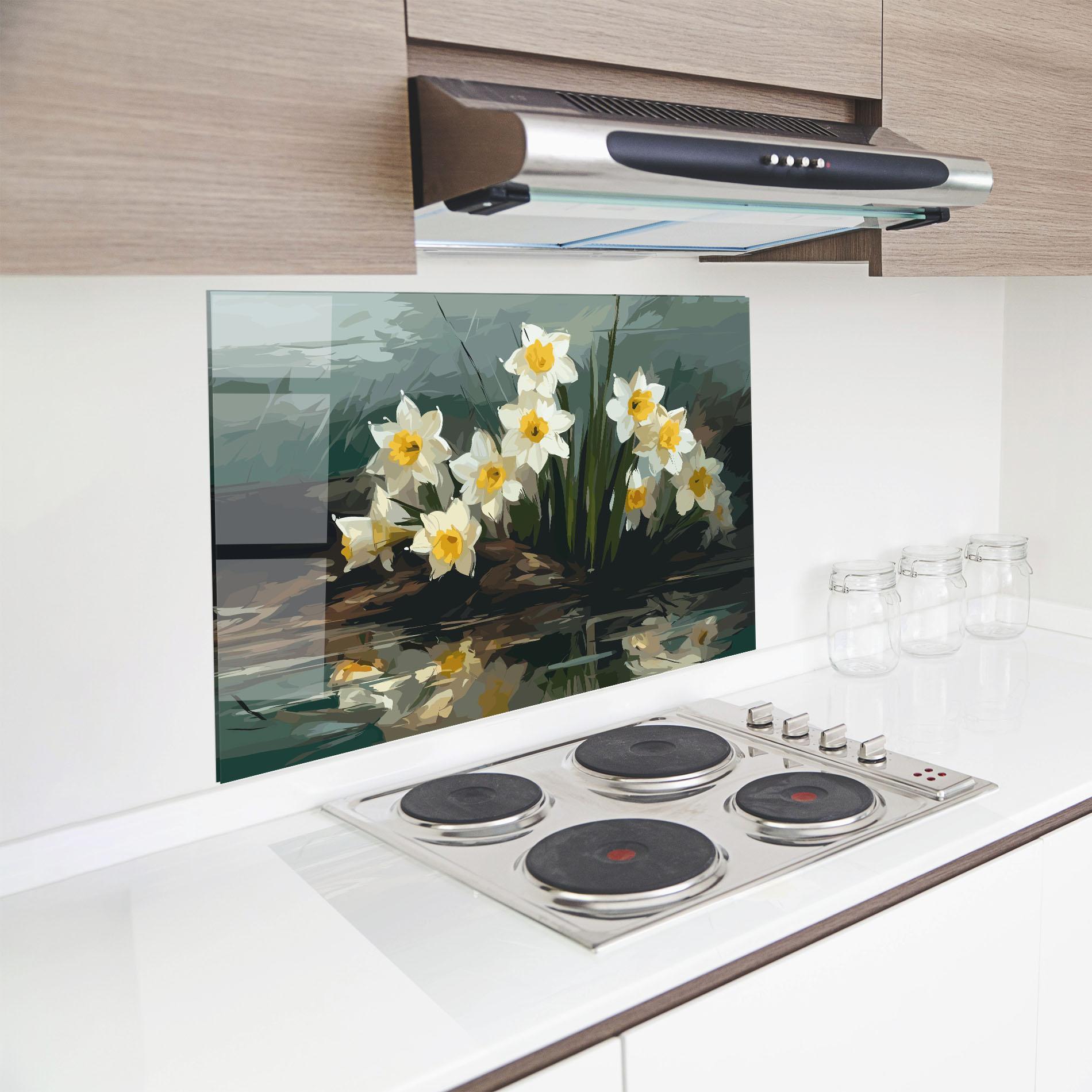 Küchenrückwand Glas Wild Lake Plant mockup 8