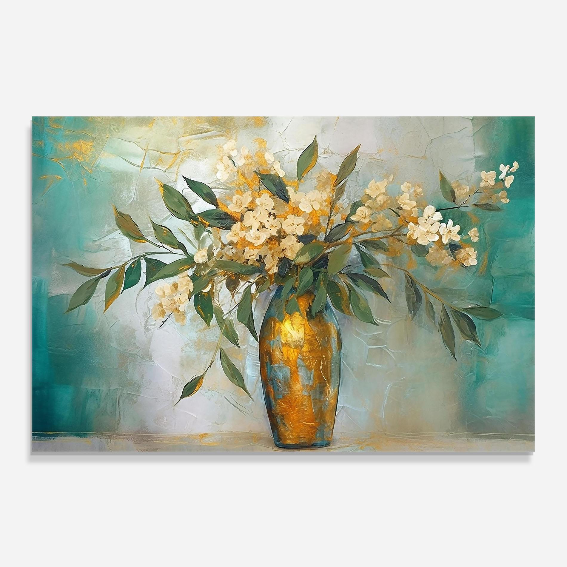 Küchenrückwand Glas Abstract Vase Art mockup 0