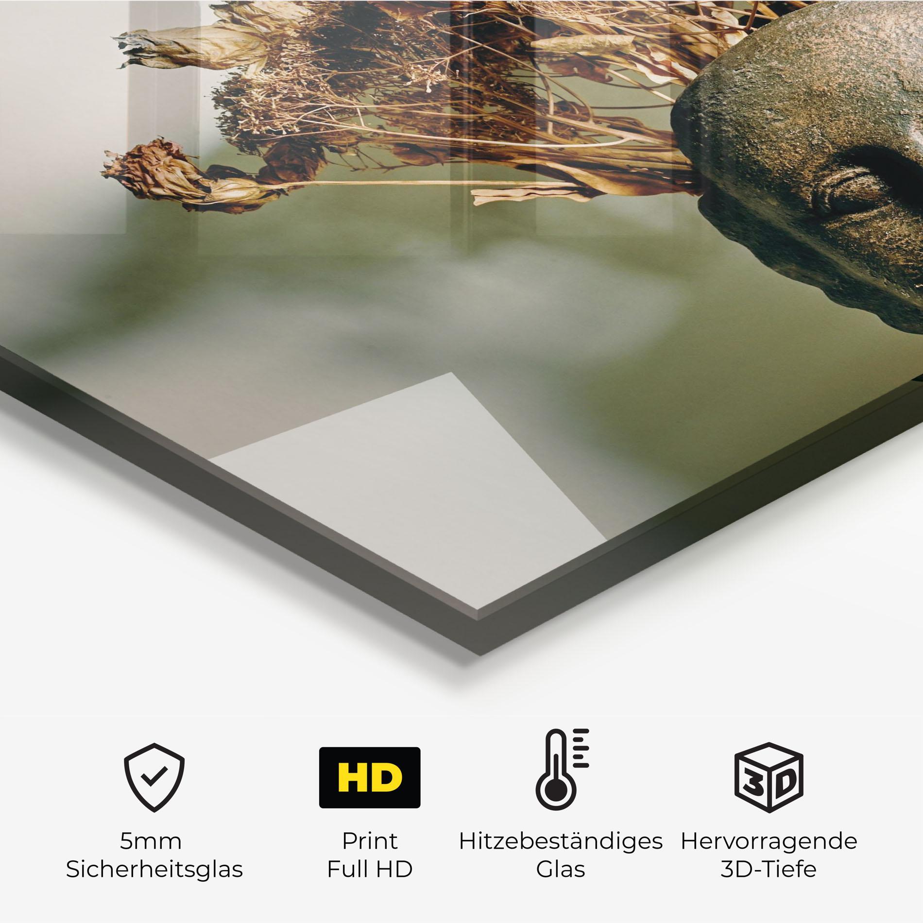 Küchenrückwand Glas Face Vase mockup 2