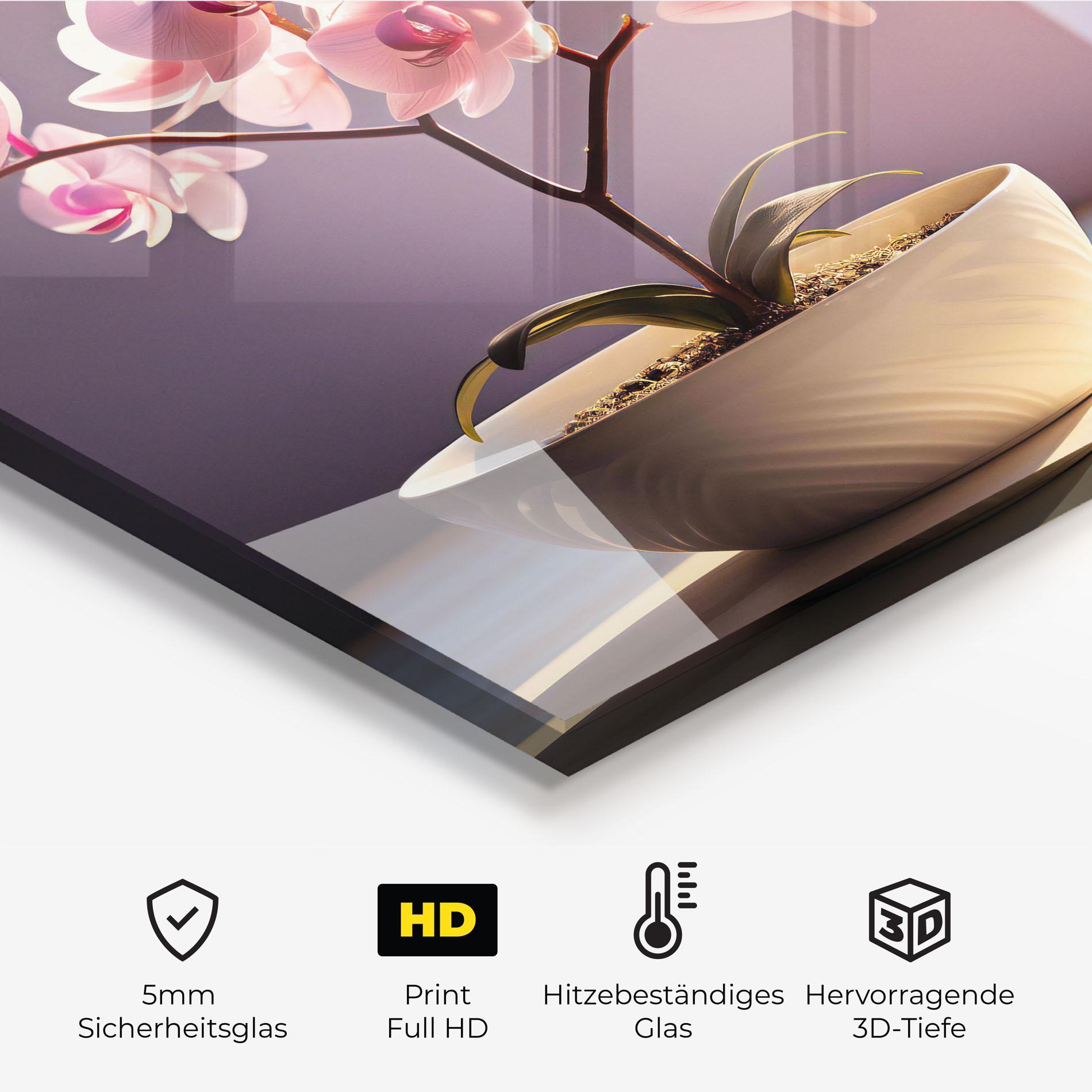 Küchenrückwand Glas Window Vase mockup 2