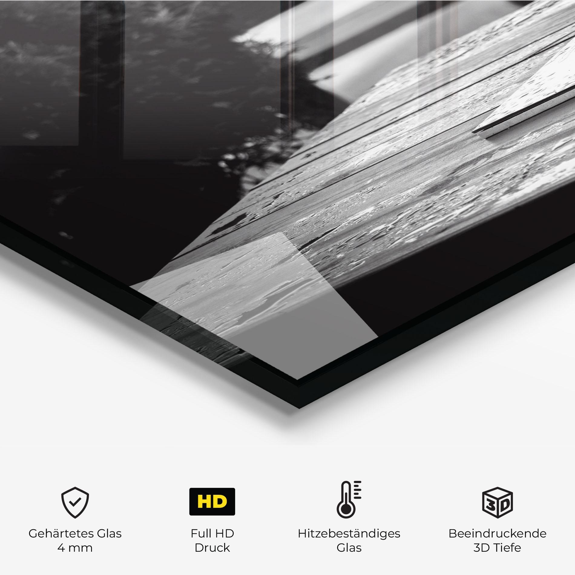 Küchenrückwand Glas Black Vase View mockup 2