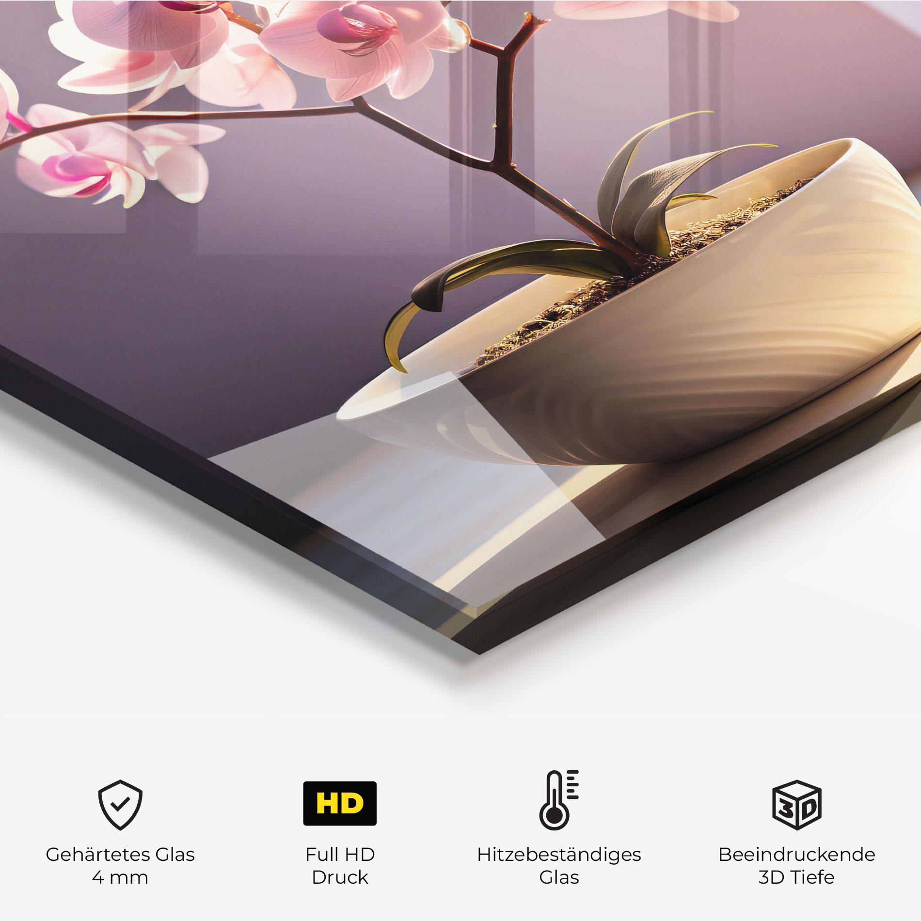 Küchenrückwand Glas Window Vase mockup 2