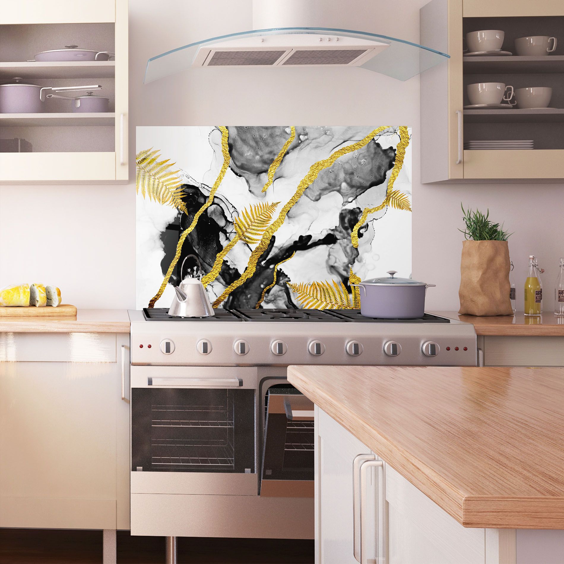 Abstract Golden Leaves mockup 1