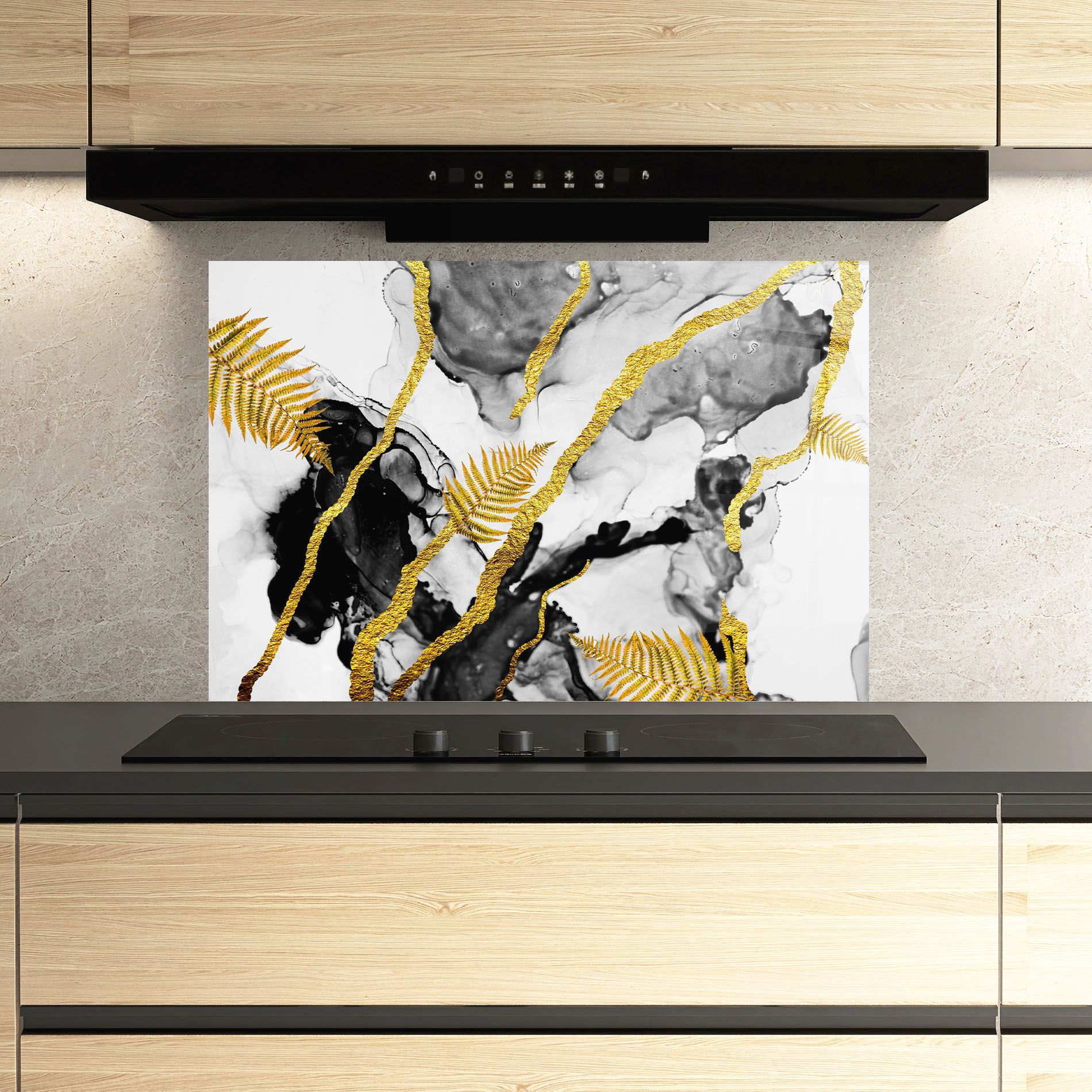 Abstract Golden Leaves mockup 3