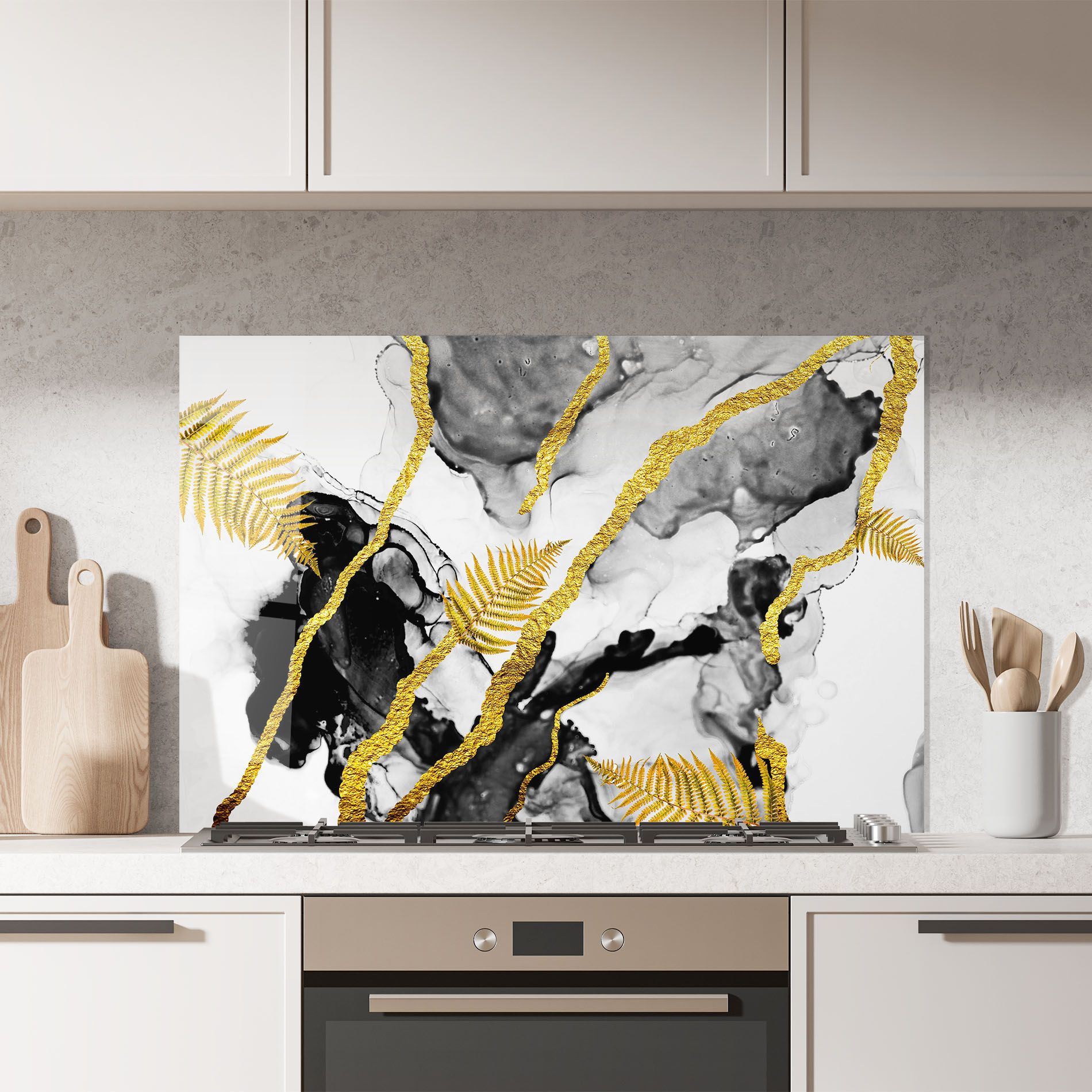 Abstract Golden Leaves mockup 7