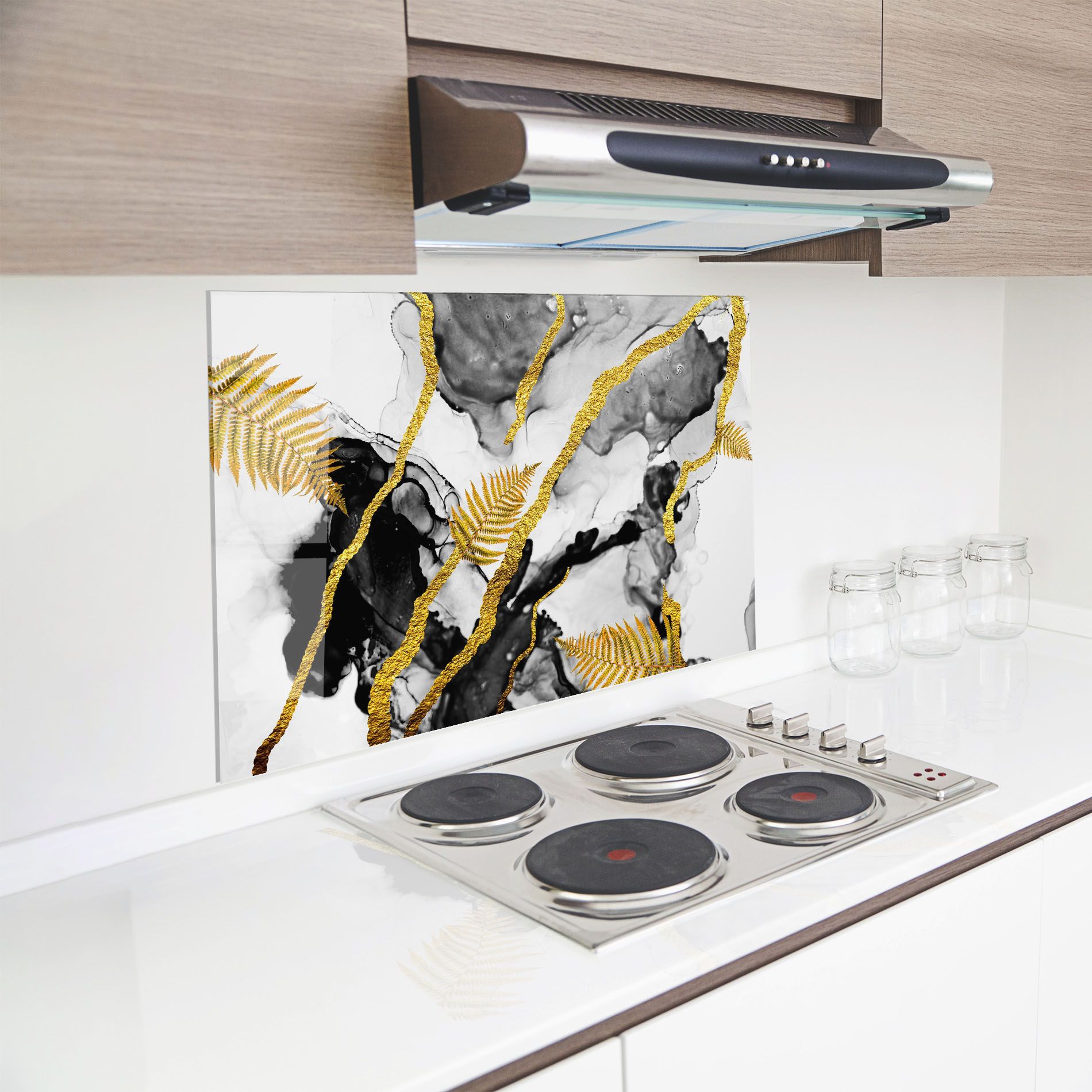 Abstract Golden Leaves mockup 8