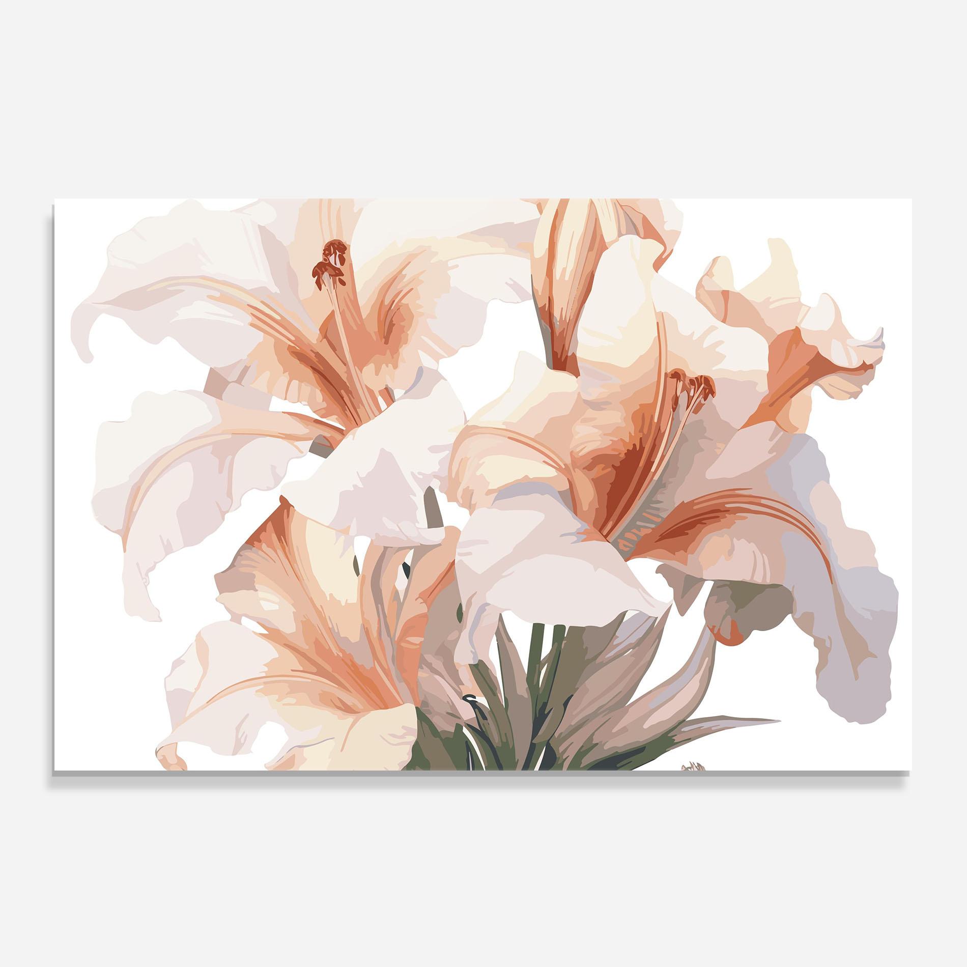 Küchenrückwand Glas Light Orange Iris mockup 0