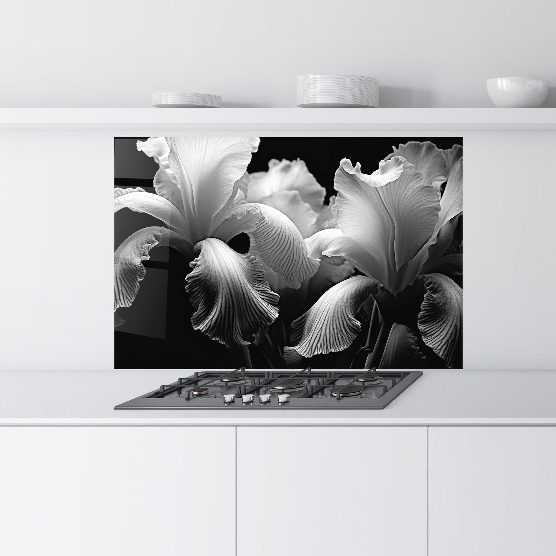 Küchenrückwand Glas Grey Iris mockup 9