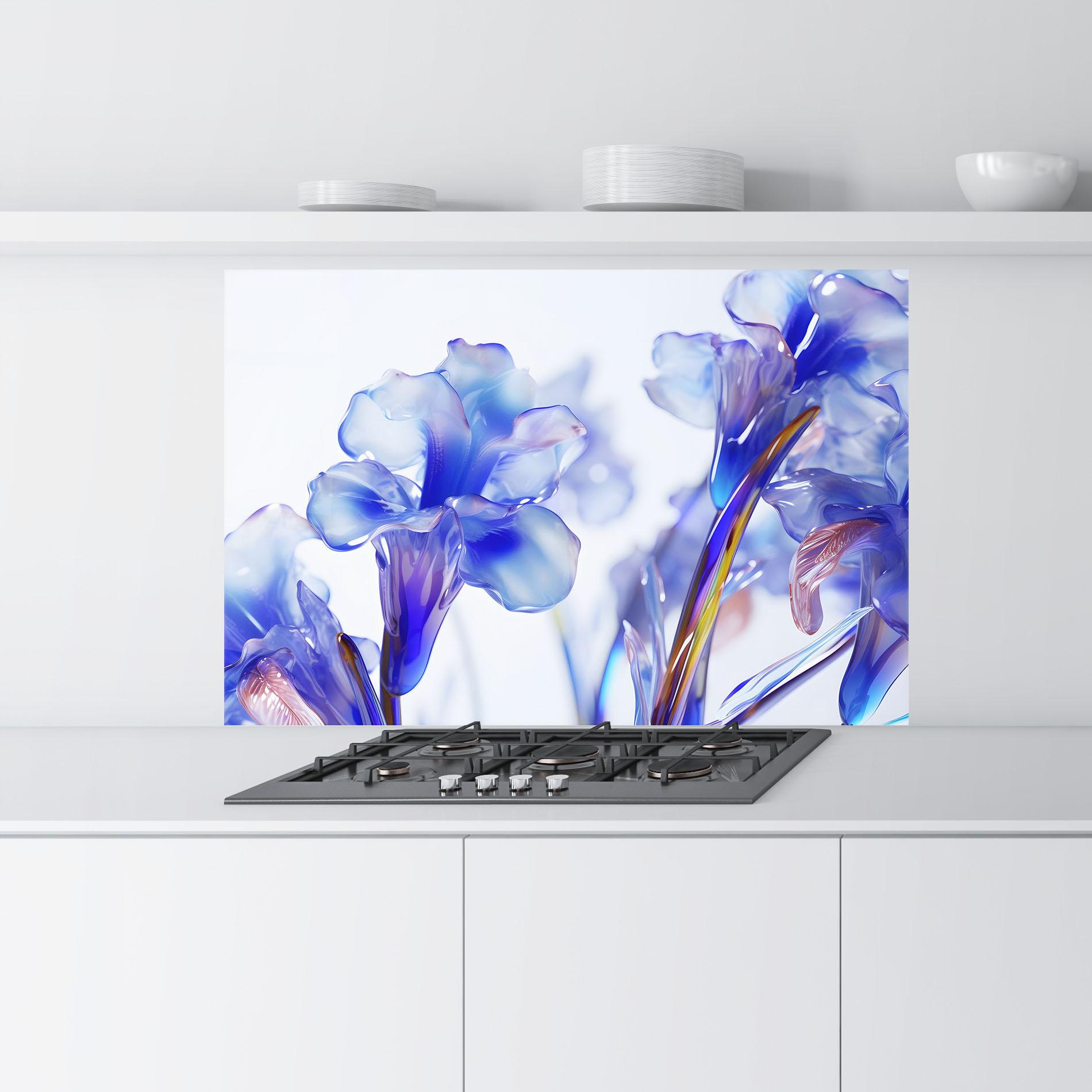 Küchenrückwand Glas Iris Glass mockup 9