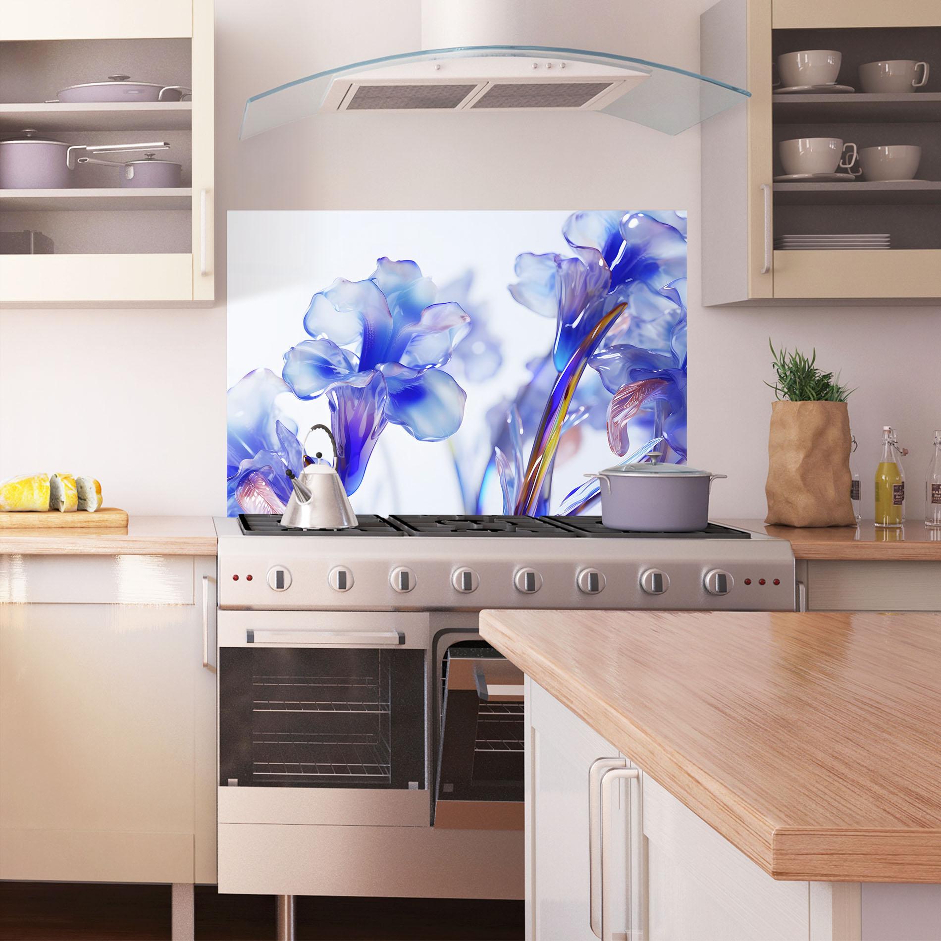 Küchenrückwand Glas Iris Glass mockup 1
