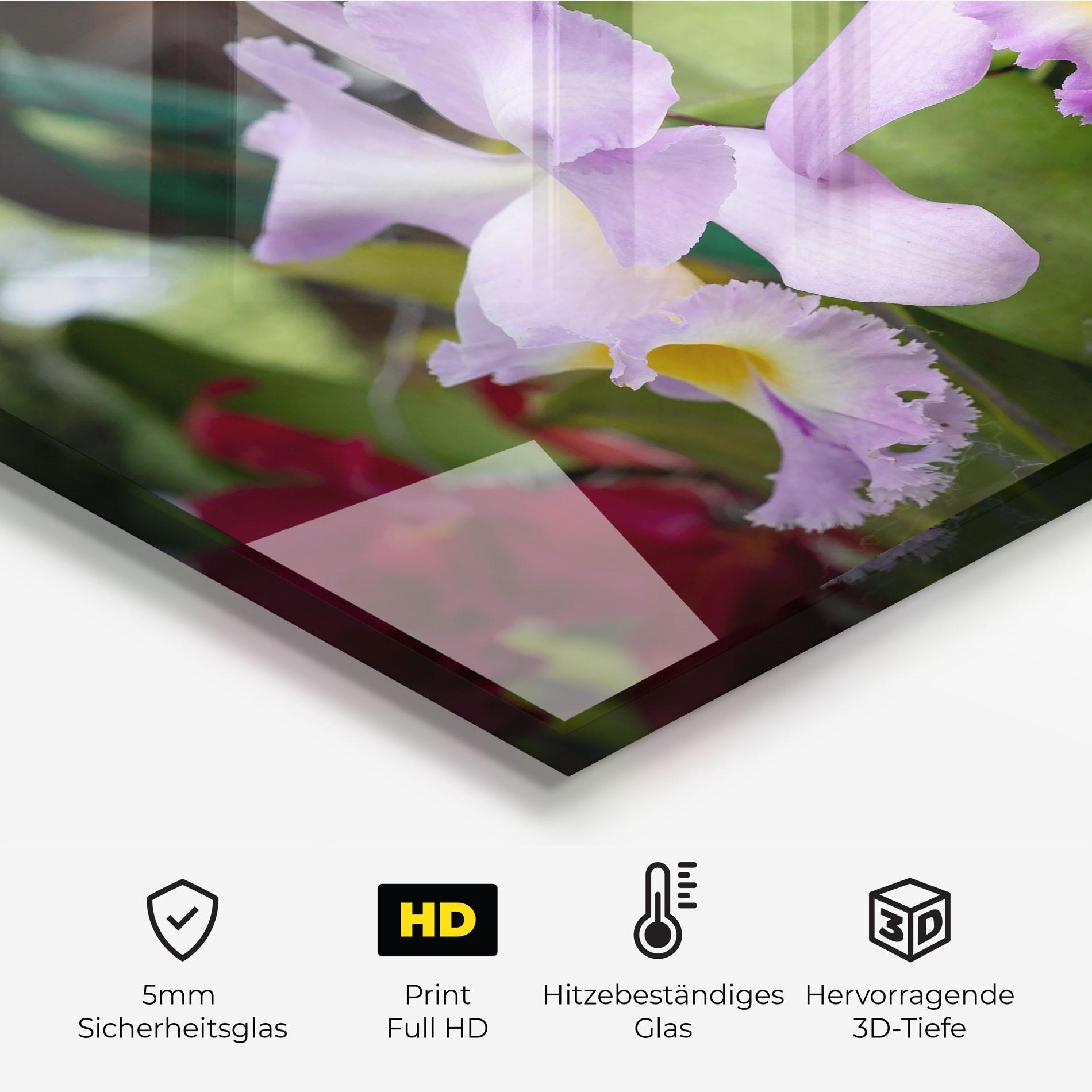 Küchenrückwand Glas Light Purple Iris mockup 2