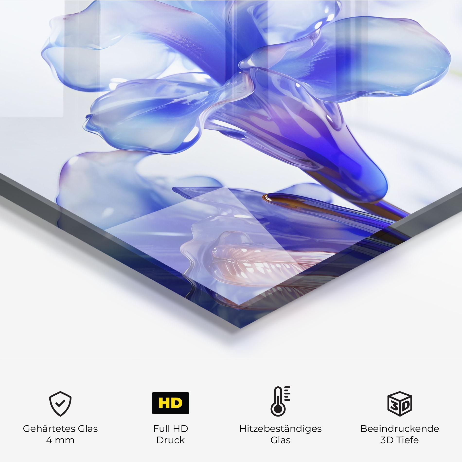 Küchenrückwand Glas Iris Glass mockup 2