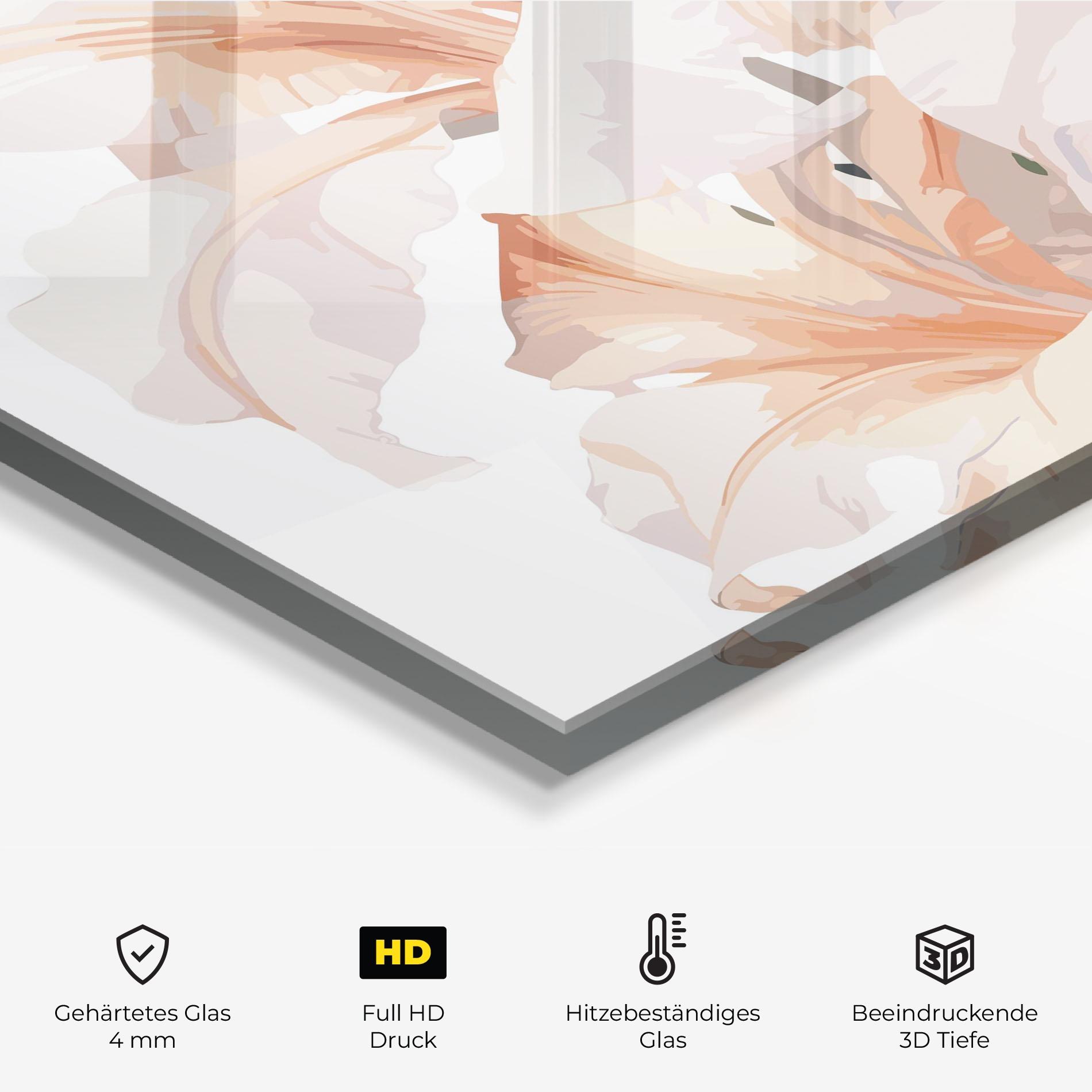 Küchenrückwand Glas Light Orange Iris mockup 2