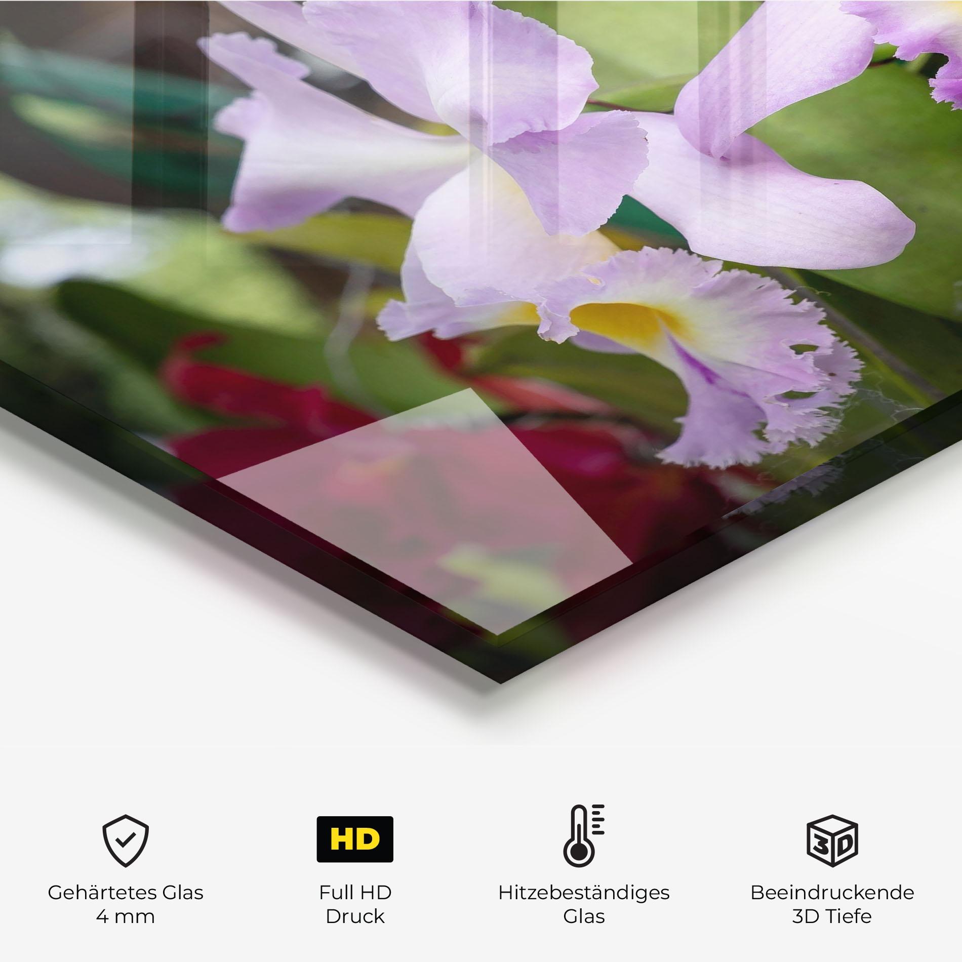 Küchenrückwand Glas Light Purple Iris mockup 2