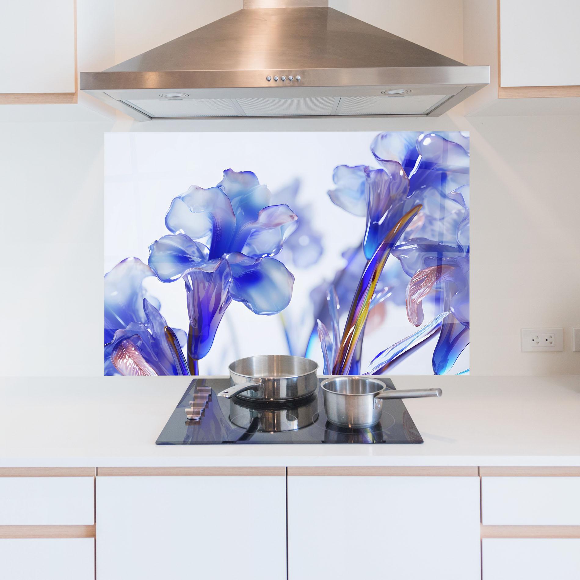 Küchenrückwand Glas Iris Glass mockup 5