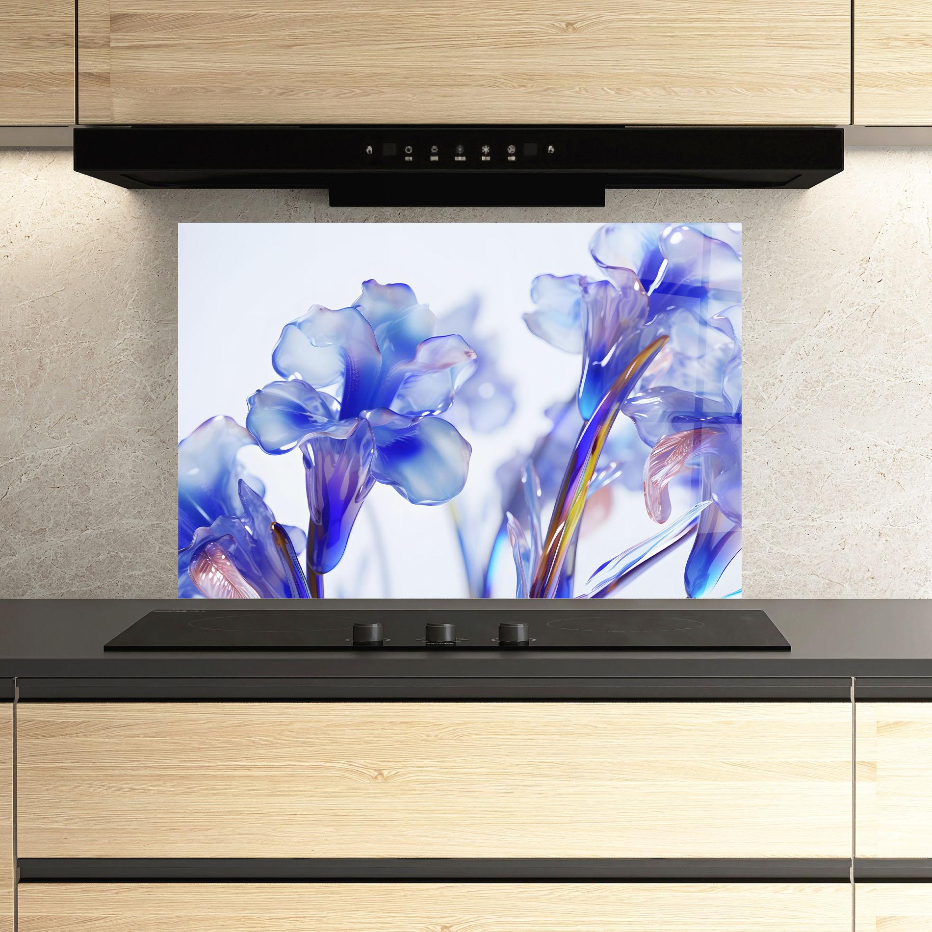 Küchenrückwand Glas Iris Glass mockup 3
