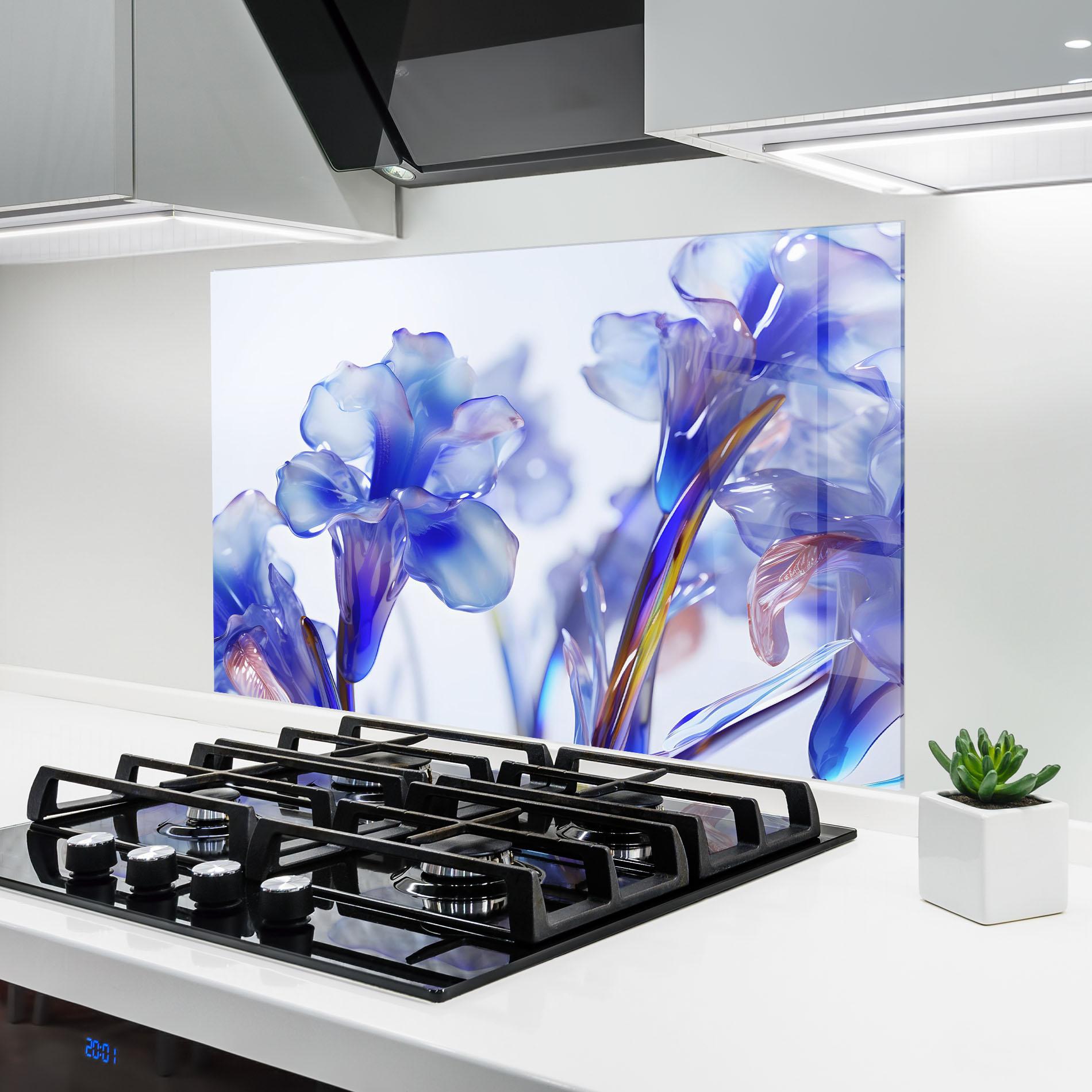 Küchenrückwand Glas Iris Glass mockup 6
