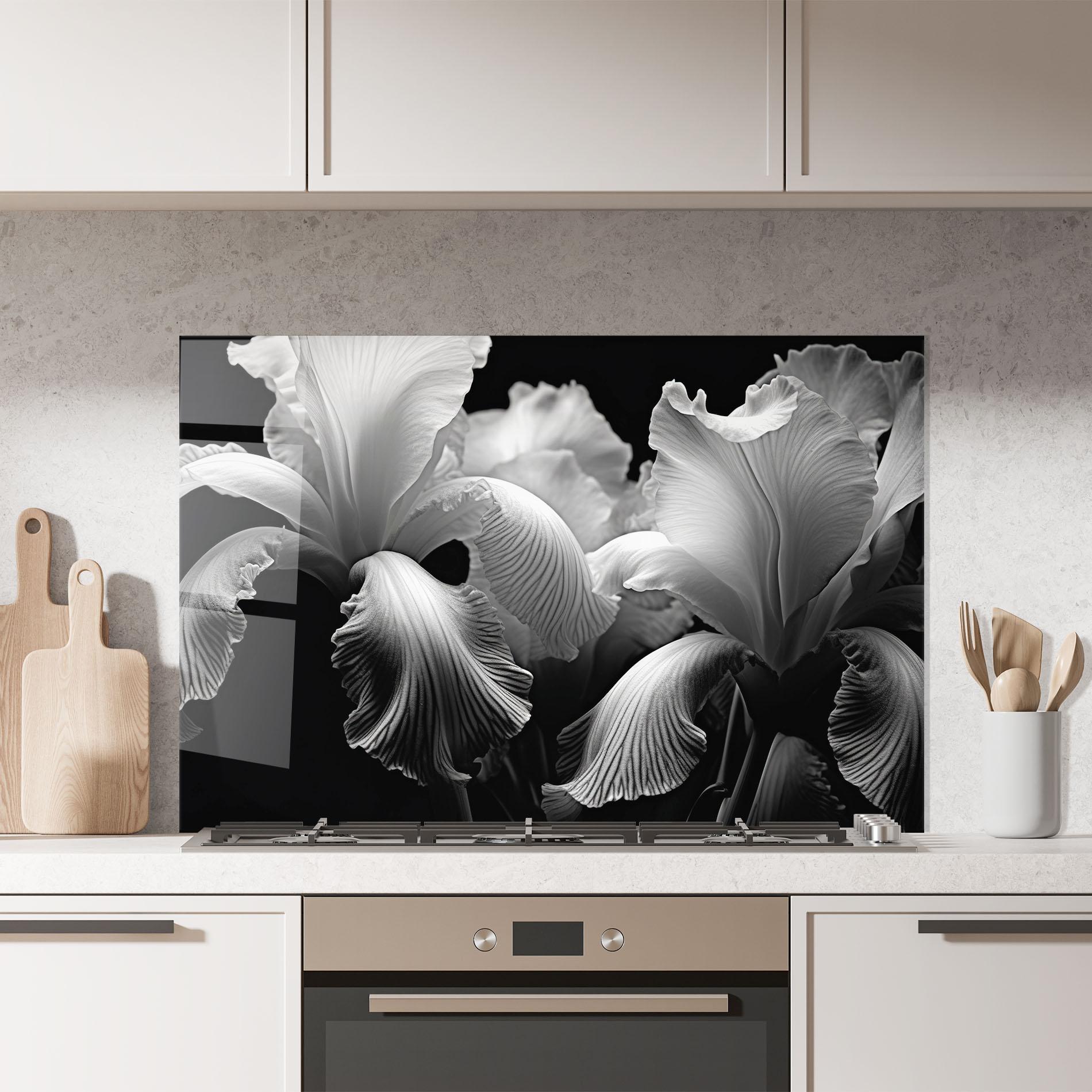 Küchenrückwand Glas Grey Iris mockup 7