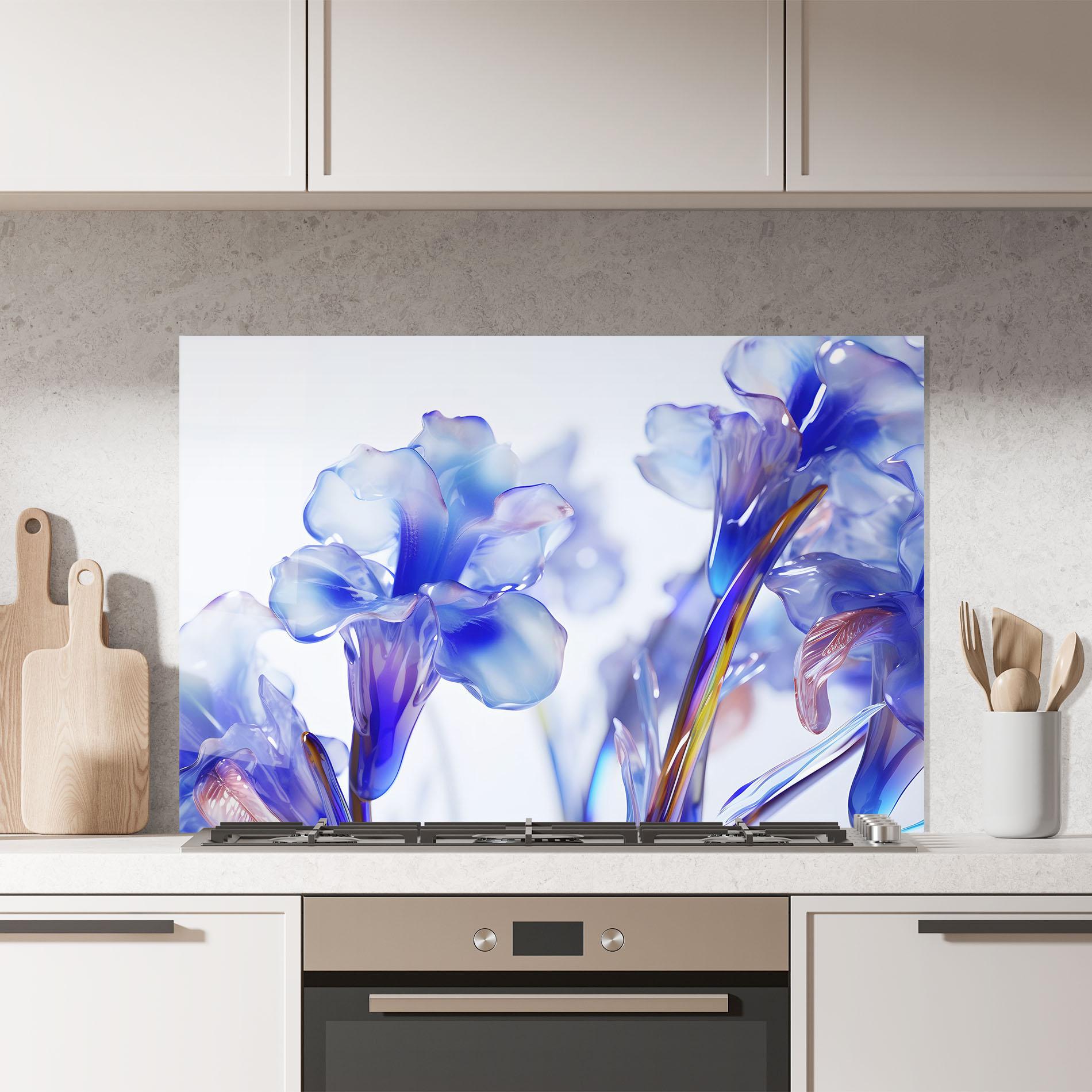 Küchenrückwand Glas Iris Glass mockup 7