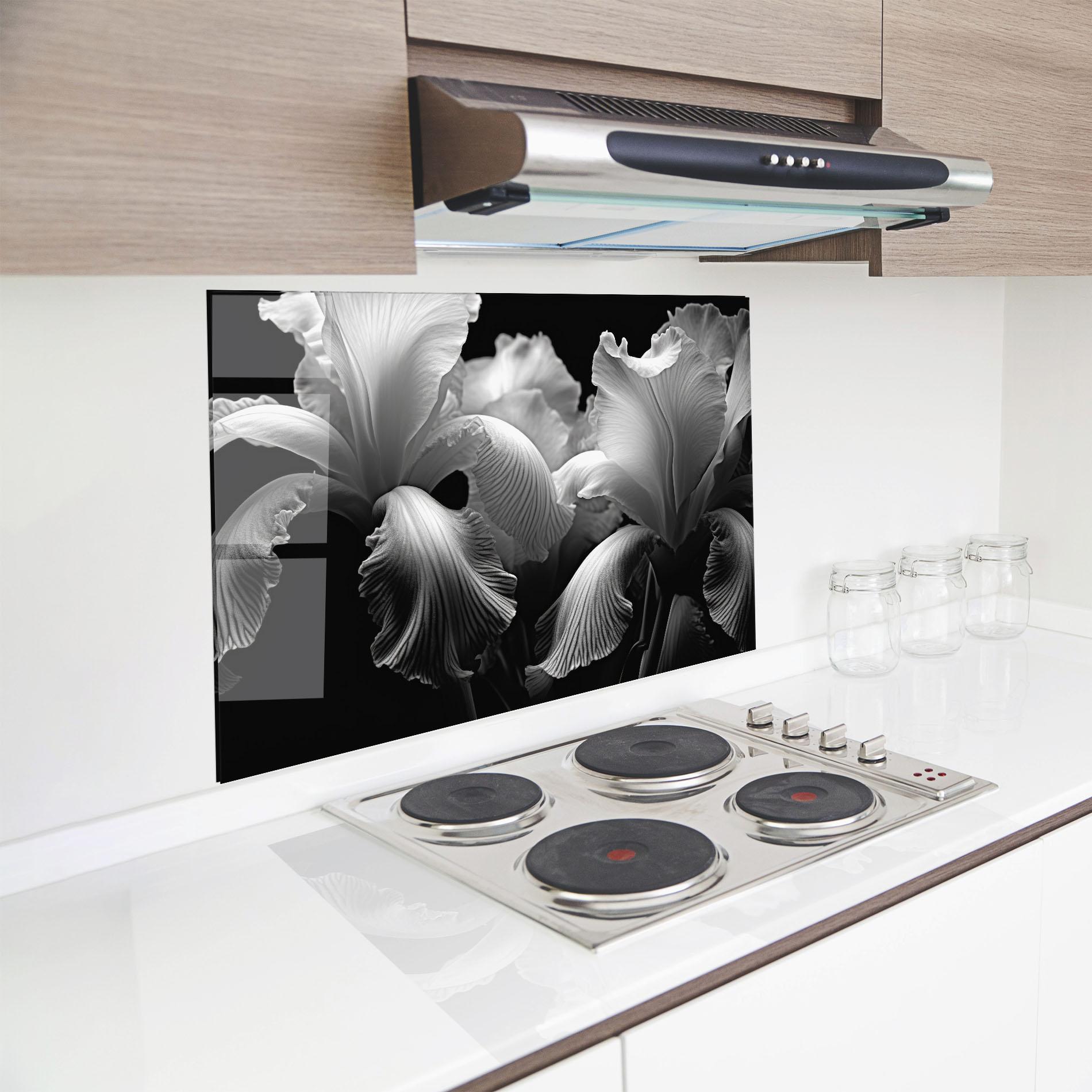 Küchenrückwand Glas Grey Iris mockup 8
