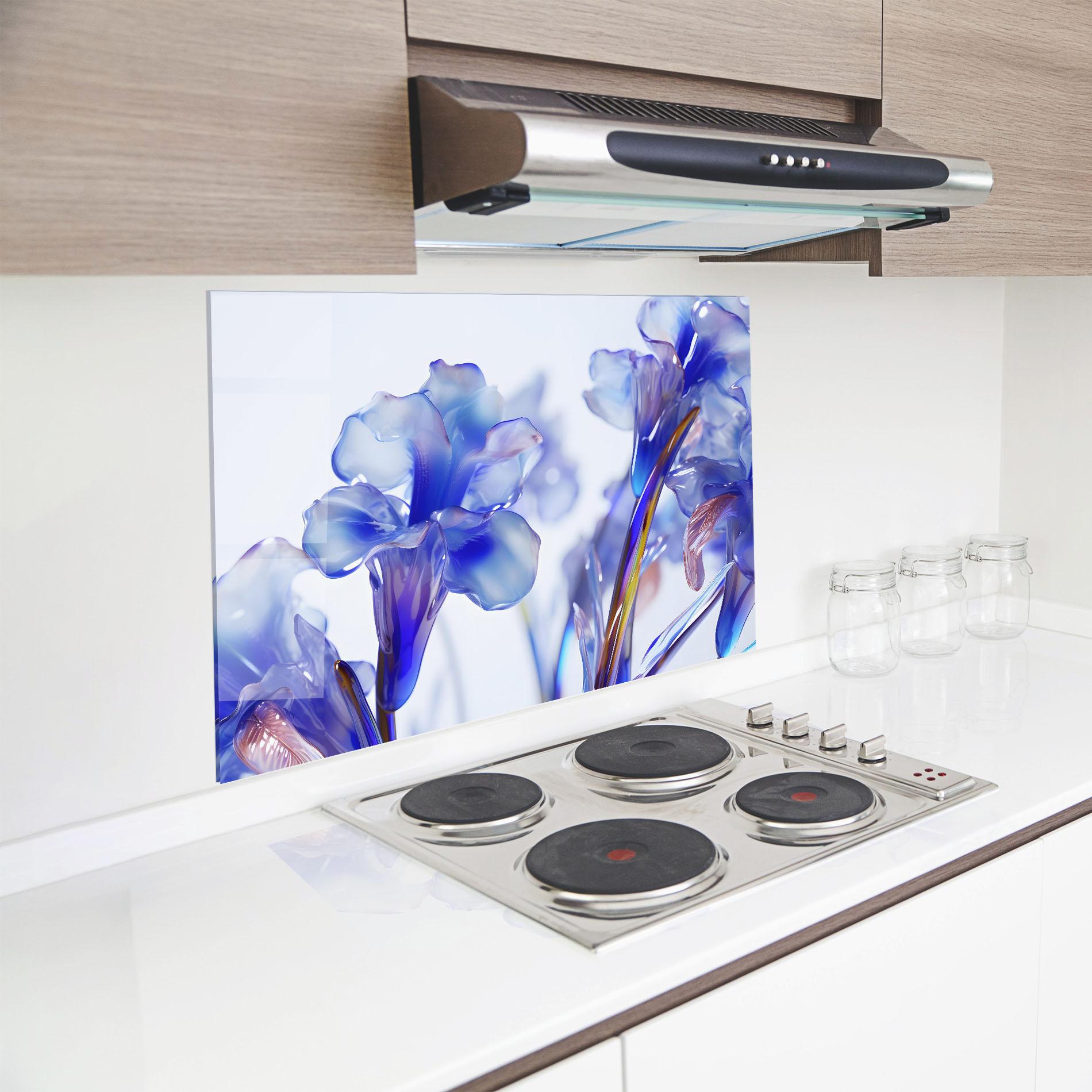 Küchenrückwand Glas Iris Glass mockup 8