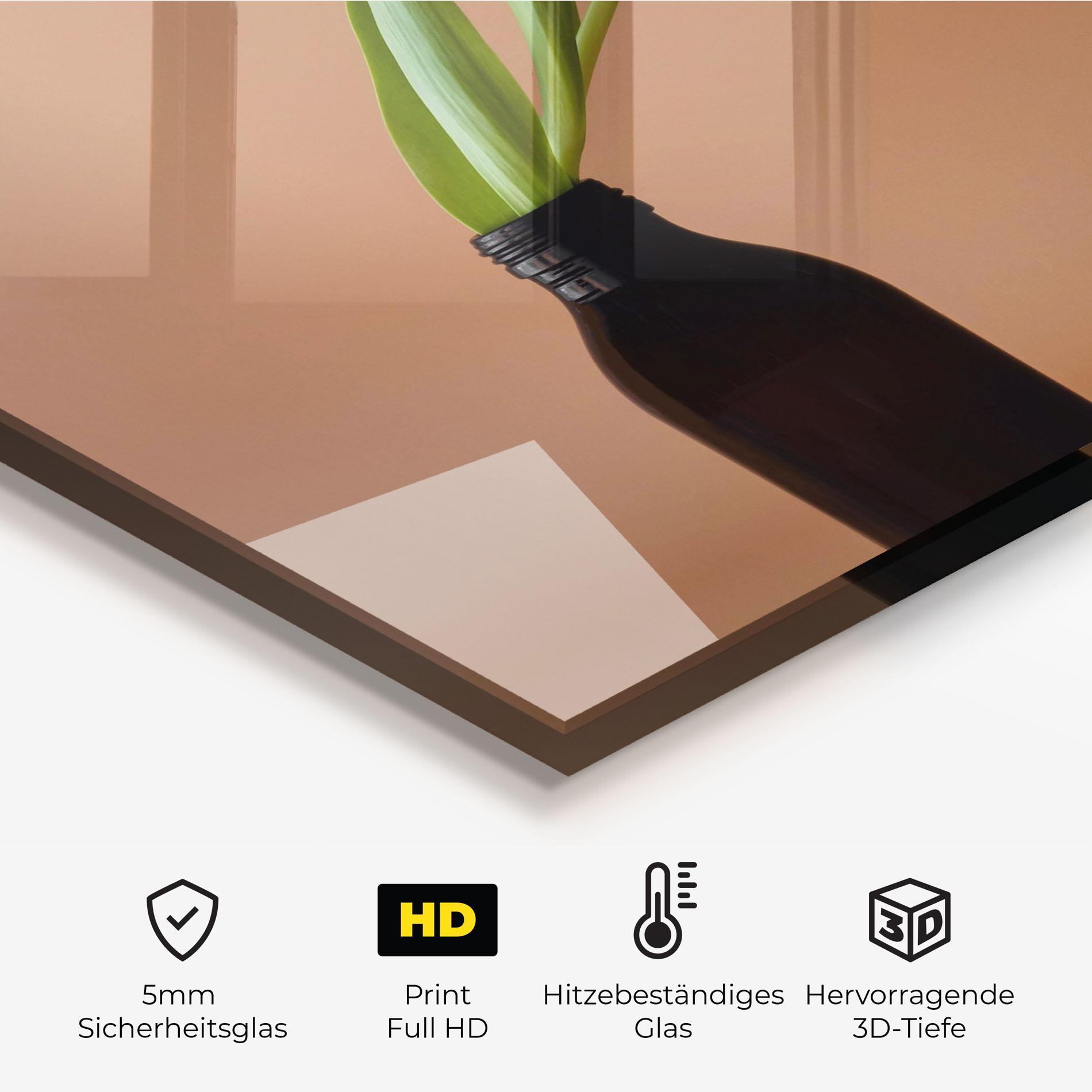 Küchenrückwand Glas One Pink Tulip mockup 2