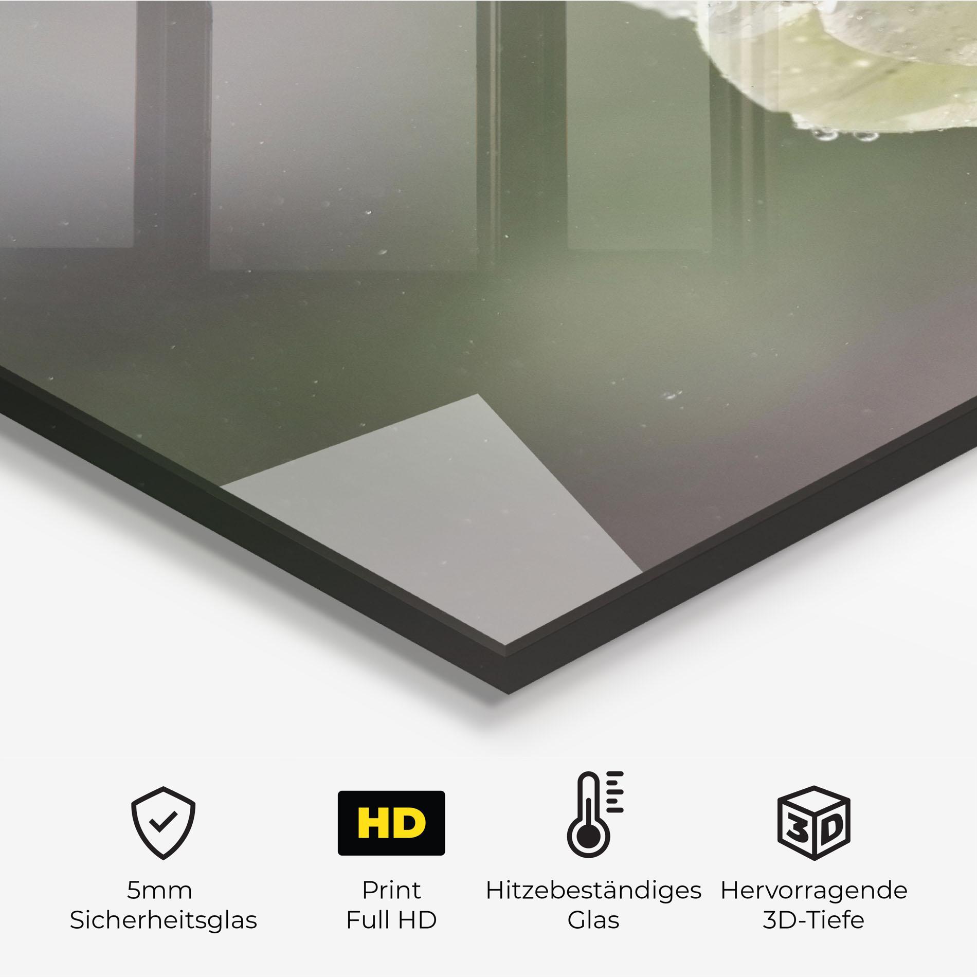 Küchenrückwand Glas White Single Tulip mockup 2