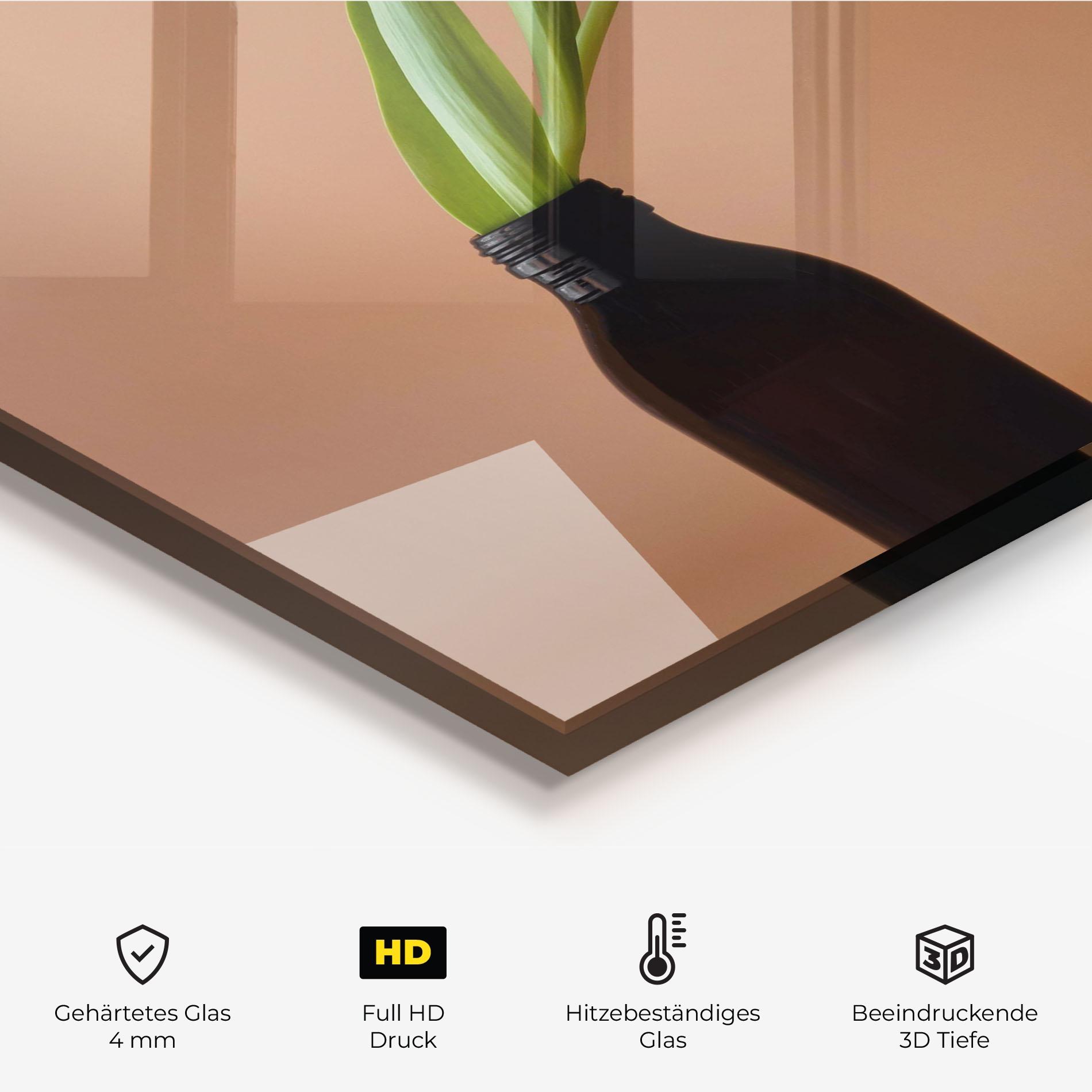 Küchenrückwand Glas One Pink Tulip mockup 2