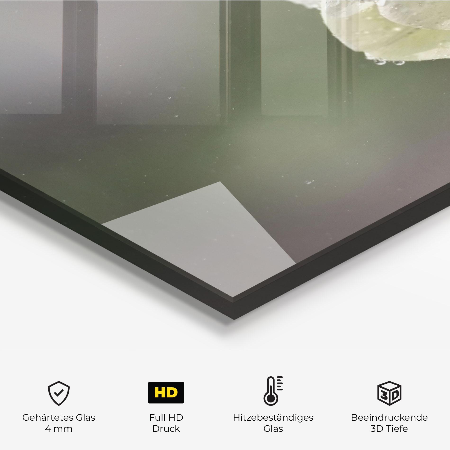 Küchenrückwand Glas White Single Tulip mockup 2