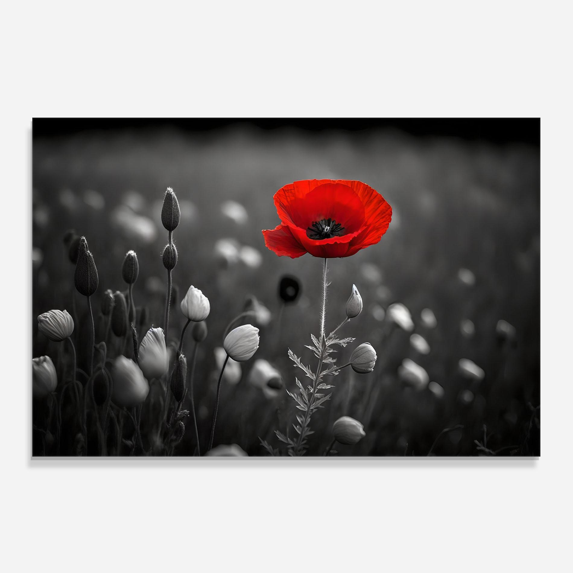 Küchenrückwand Glas Special Red Poppy mockup 0