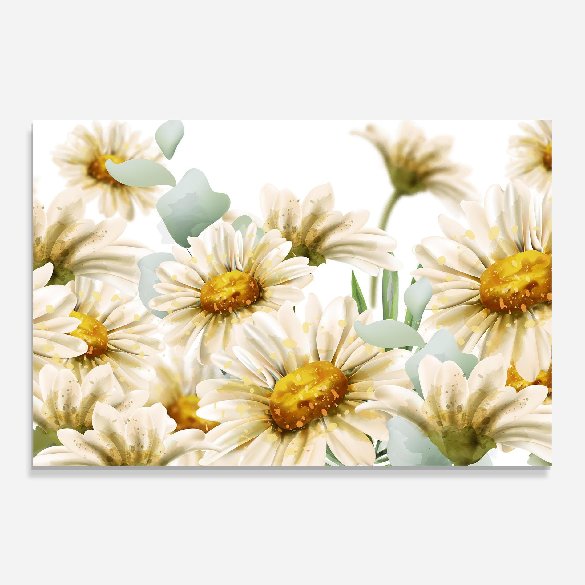 Küchenrückwand Glas Beautiful Daisy Art mockup 0