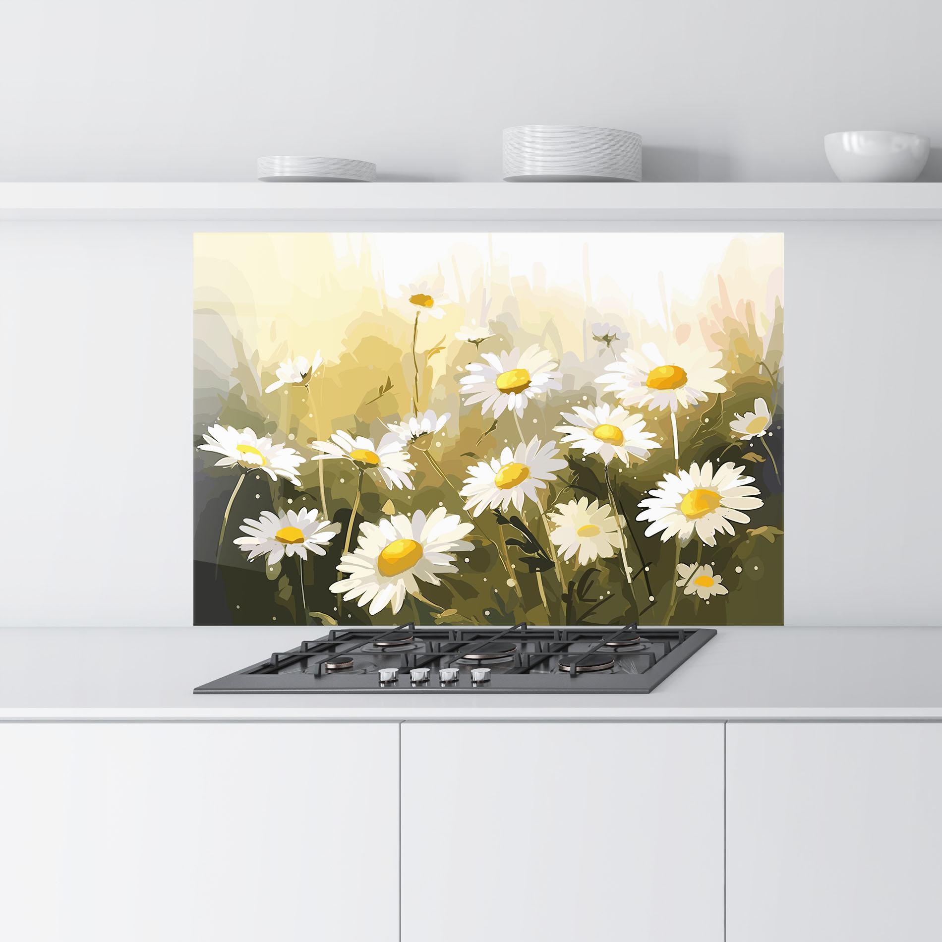 Küchenrückwand Glas Daily Daisy mockup 9