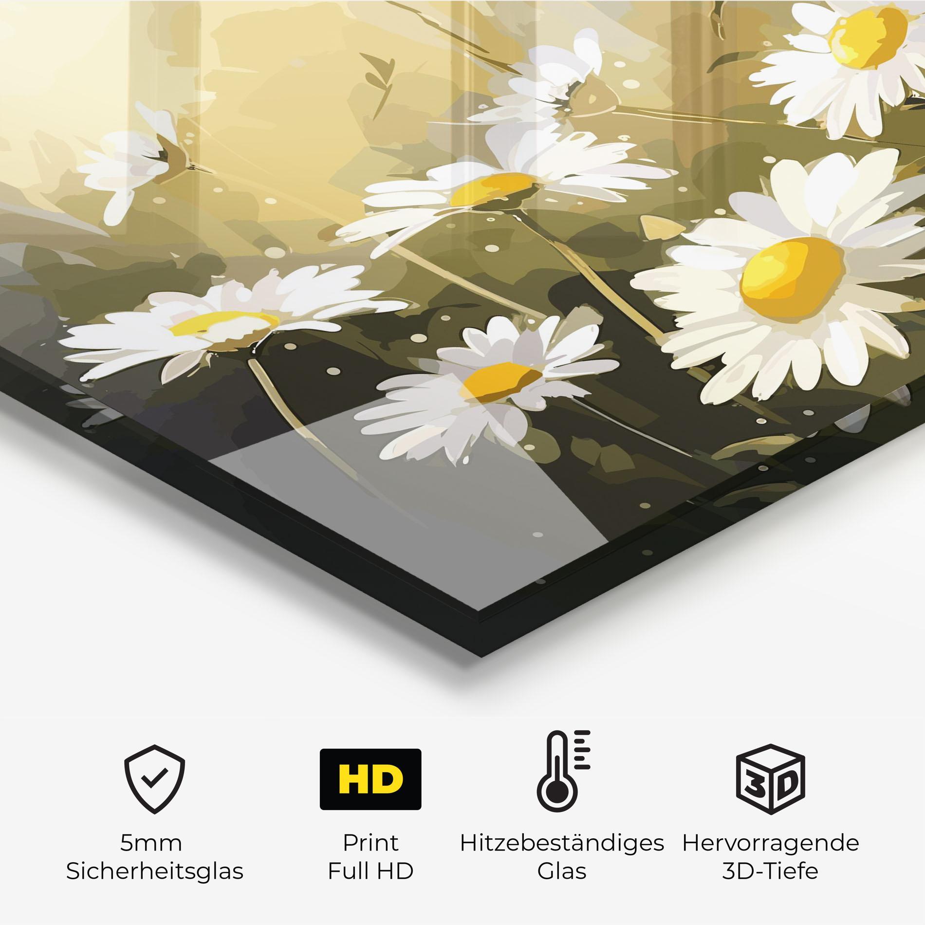 Küchenrückwand Glas Daily Daisy mockup 2