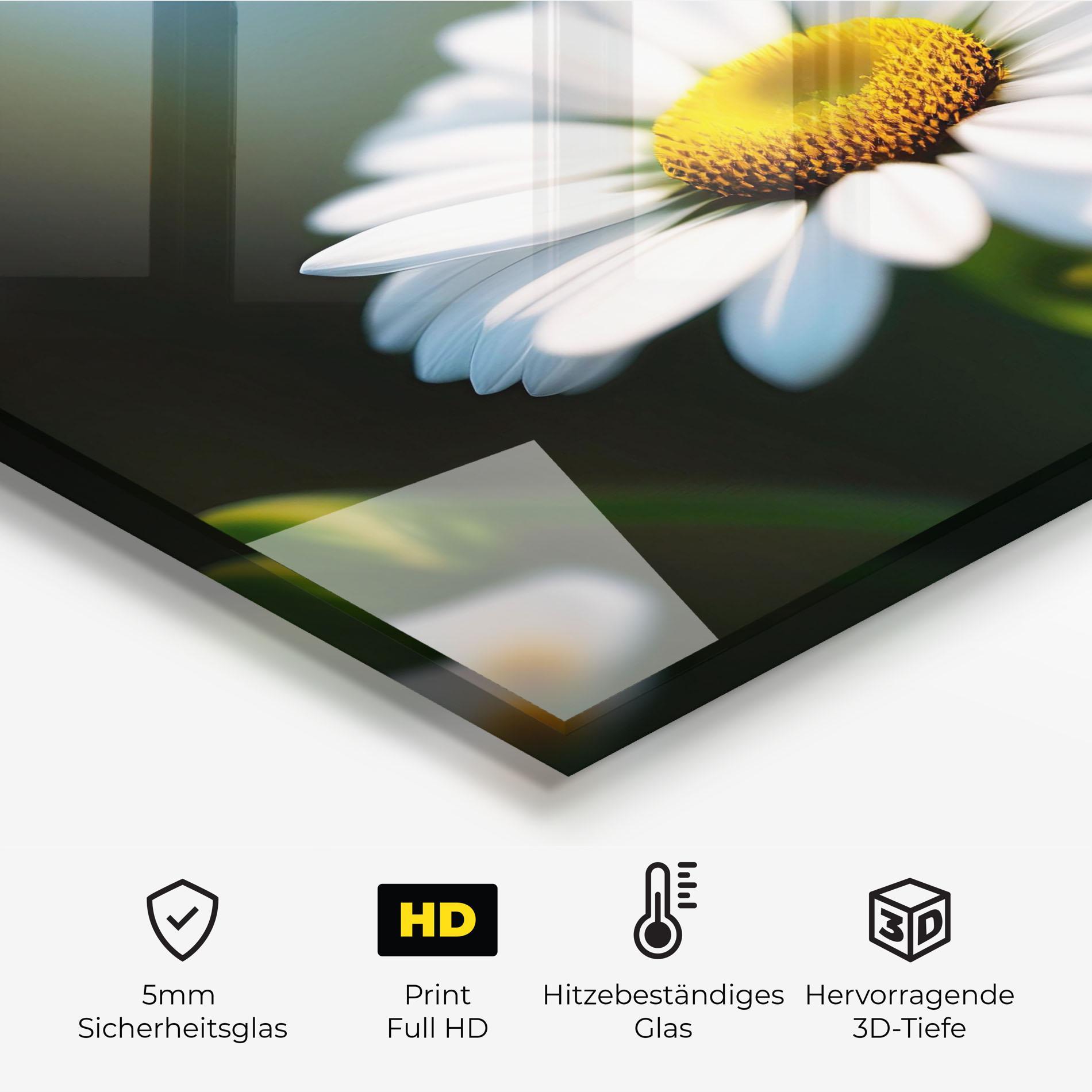 Küchenrückwand Glas Daisy In The Sun mockup 2