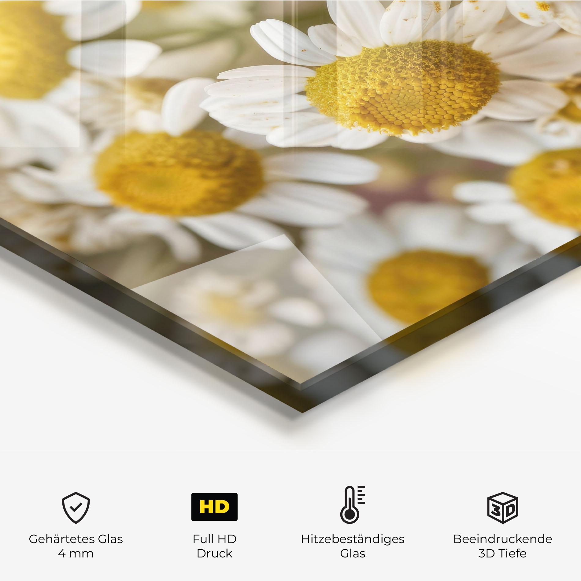 Küchenrückwand Glas Daisy Wall mockup 2