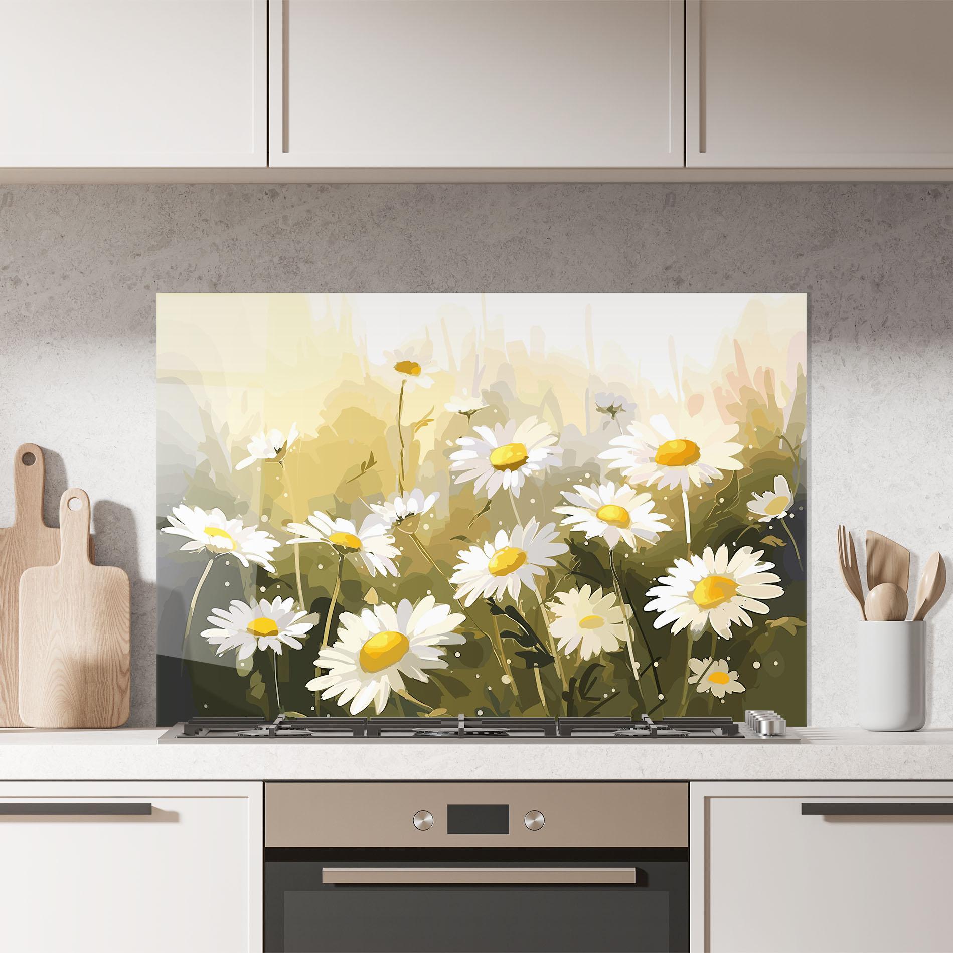 Küchenrückwand Glas Daily Daisy mockup 7