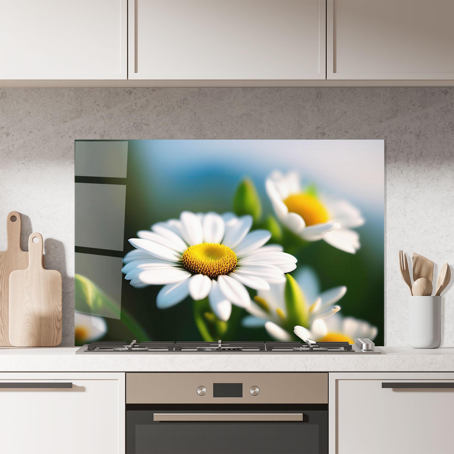 Küchenrückwand Glas Daisy In The Sun mockup 7