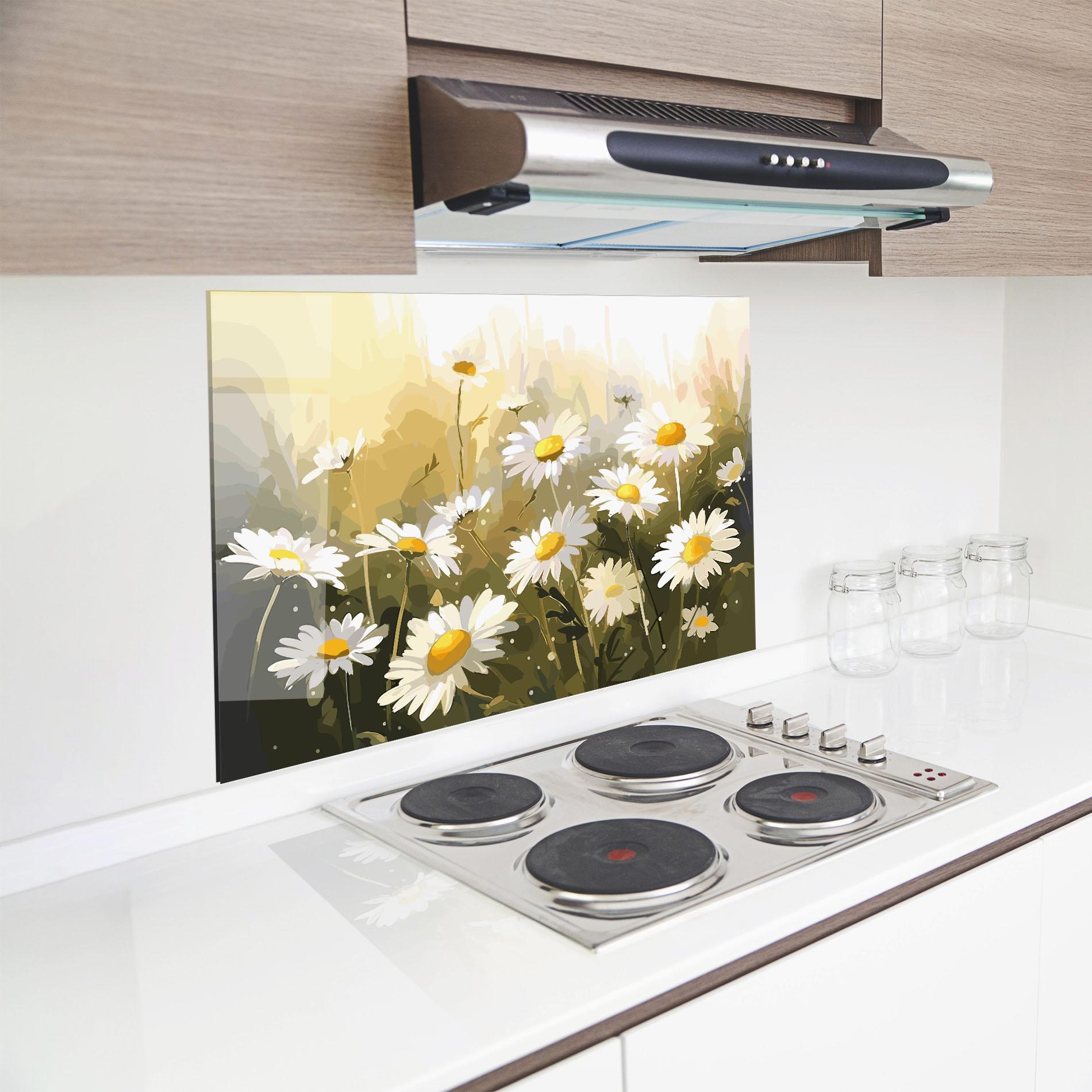 Küchenrückwand Glas Daily Daisy mockup 8